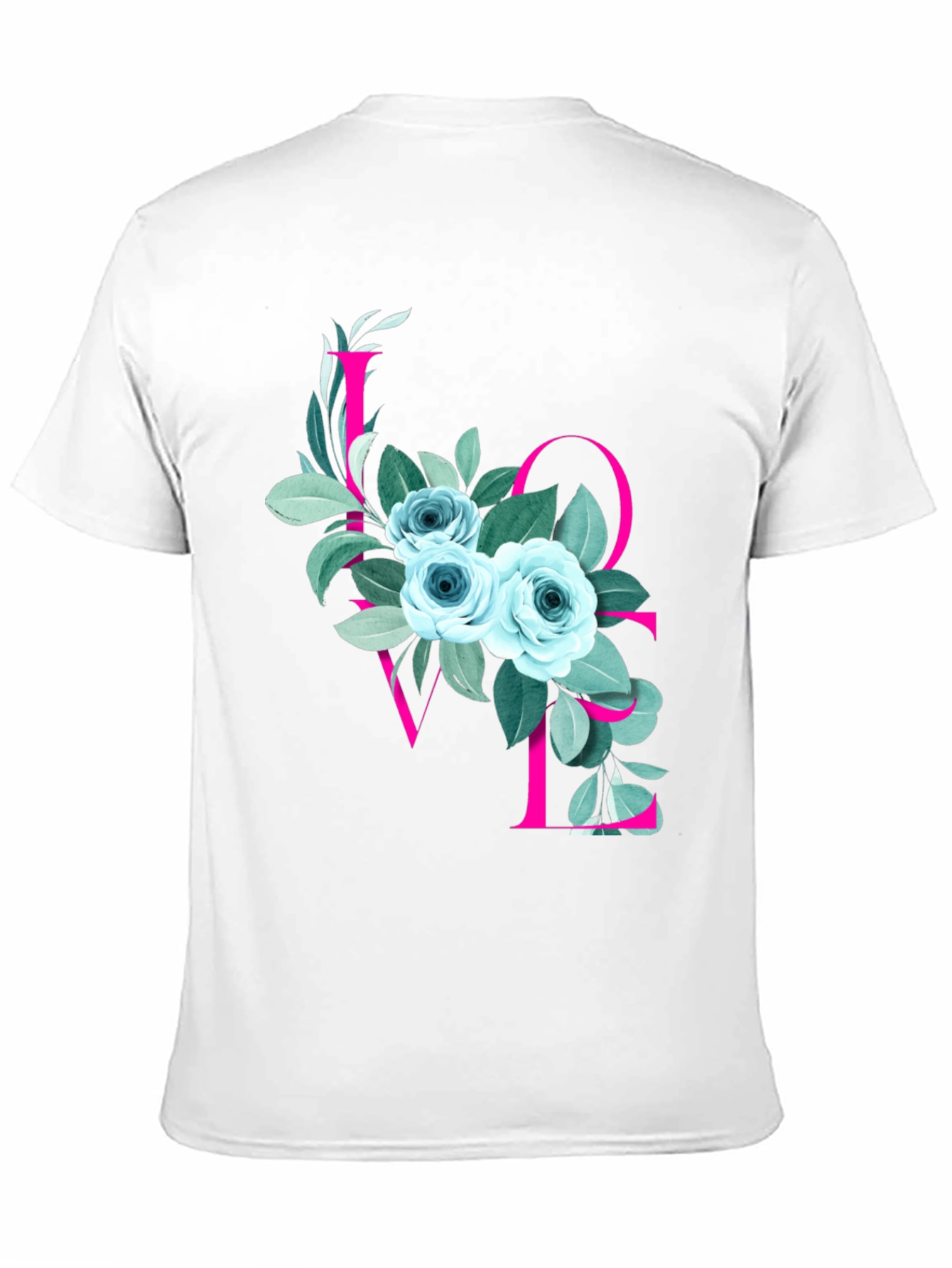 Floral LOVE Graphic T-Shirt - Stylish Mens Tee