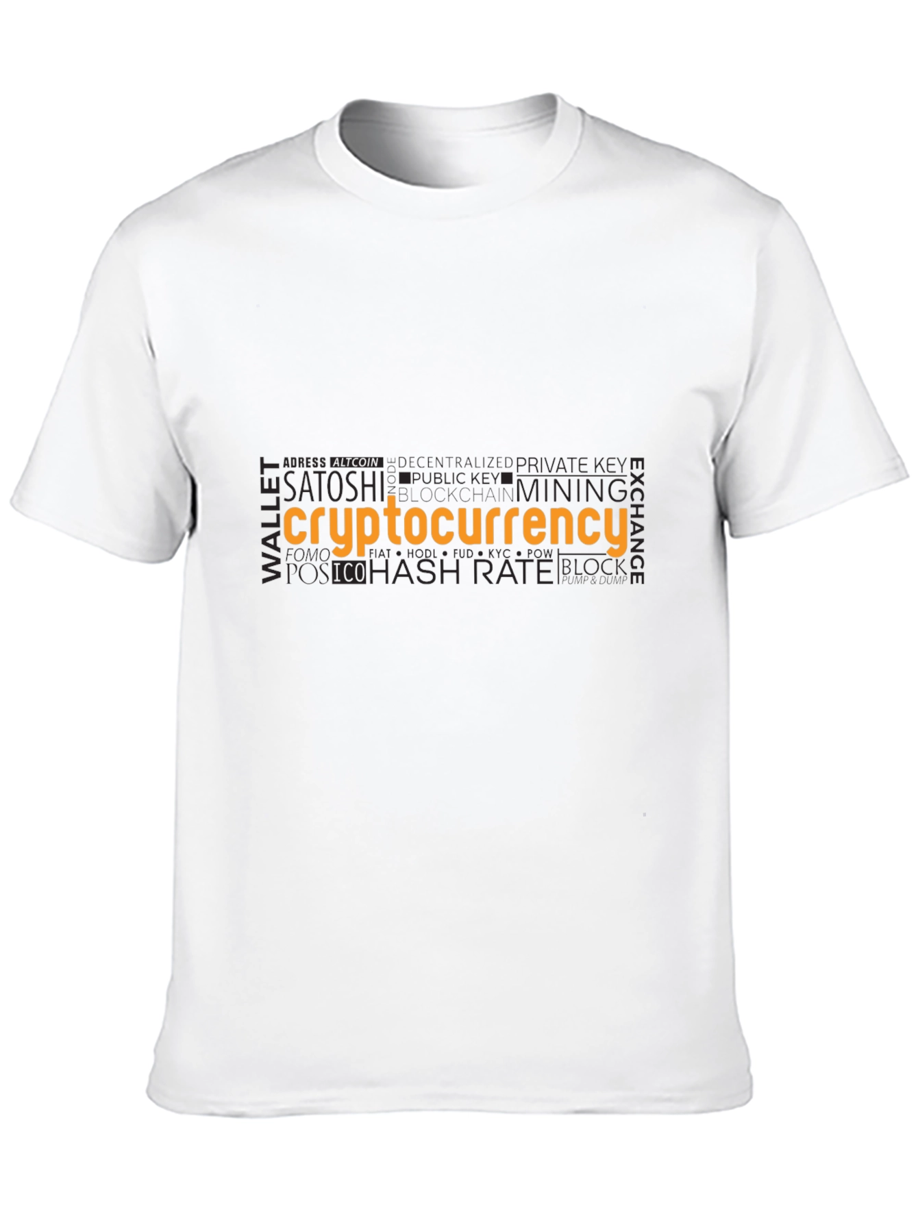 Cryptocurrency Word Art T-Shirt