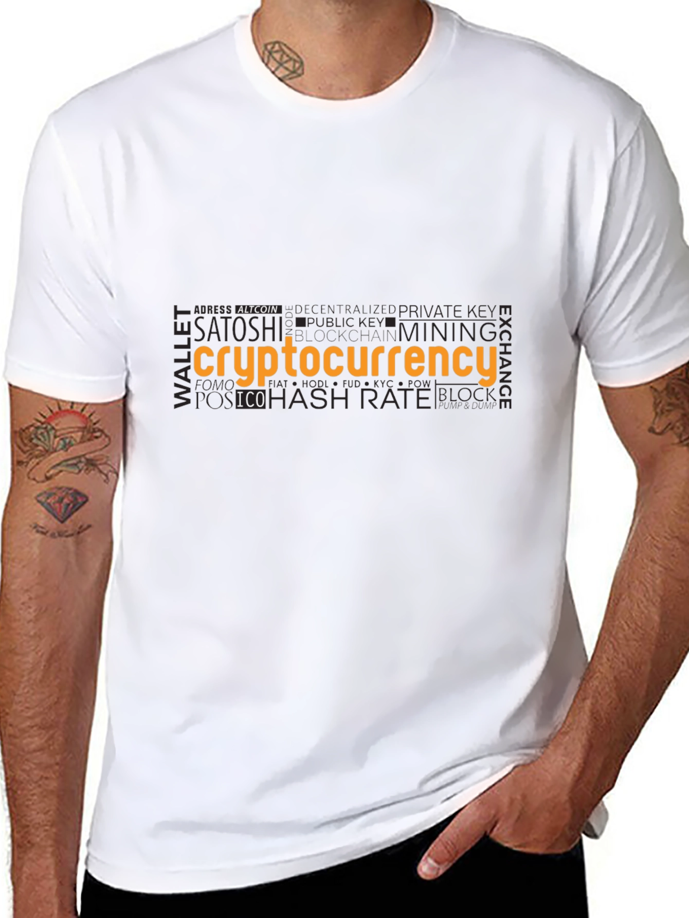 Cryptocurrency Word Art T-Shirt