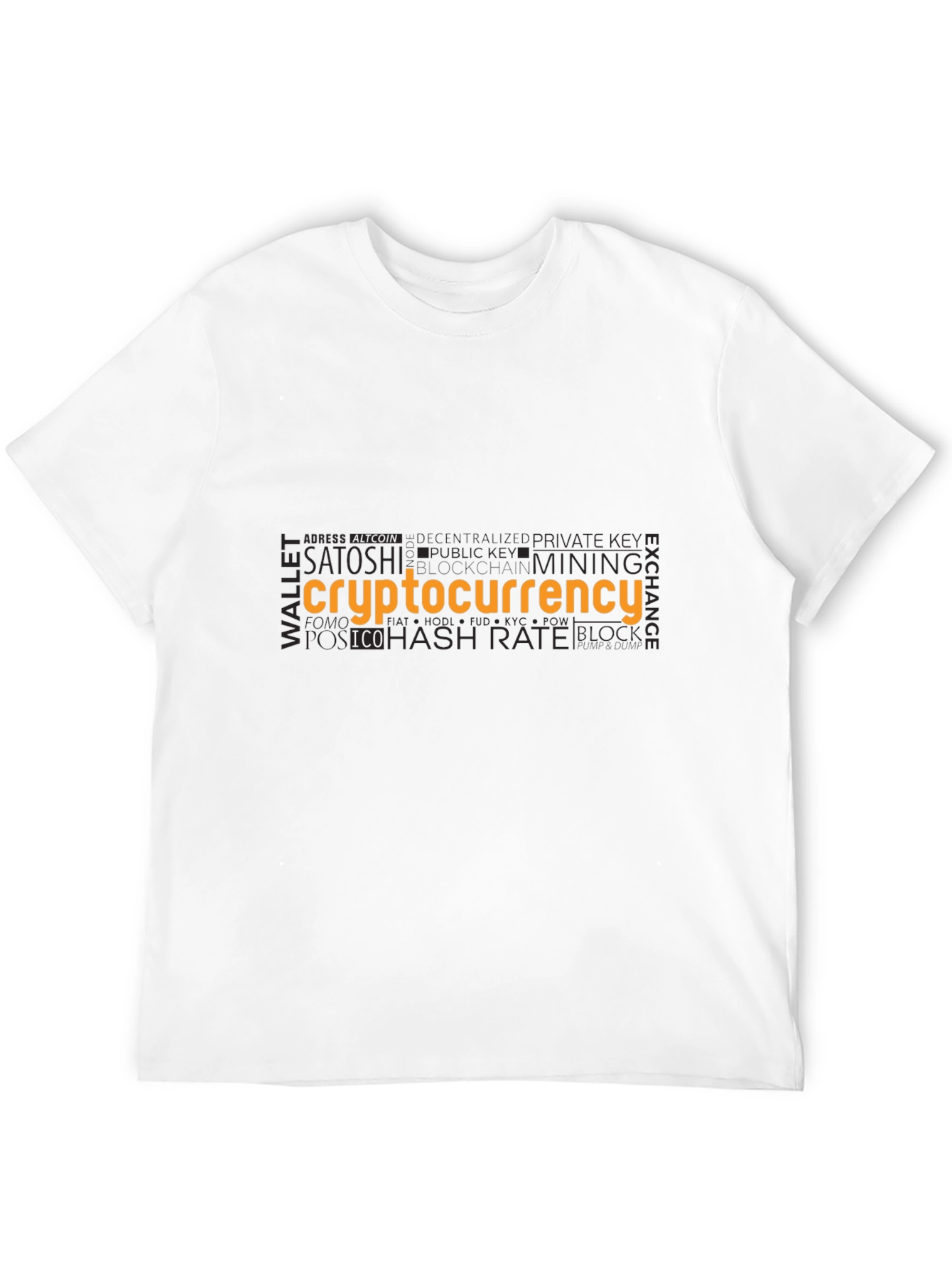 Cryptocurrency Word Art T-Shirt