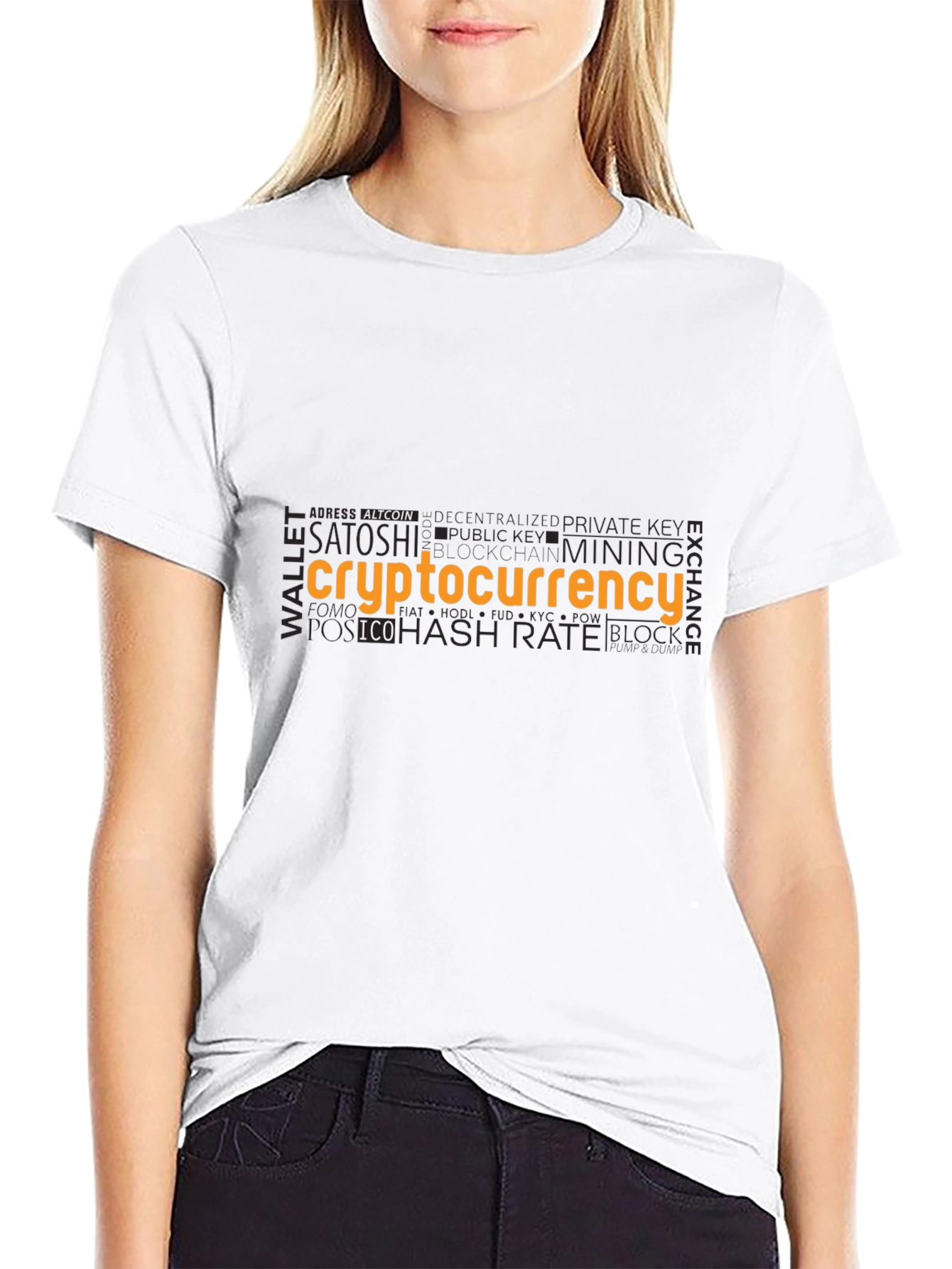 Cryptocurrency Word Art T-Shirt
