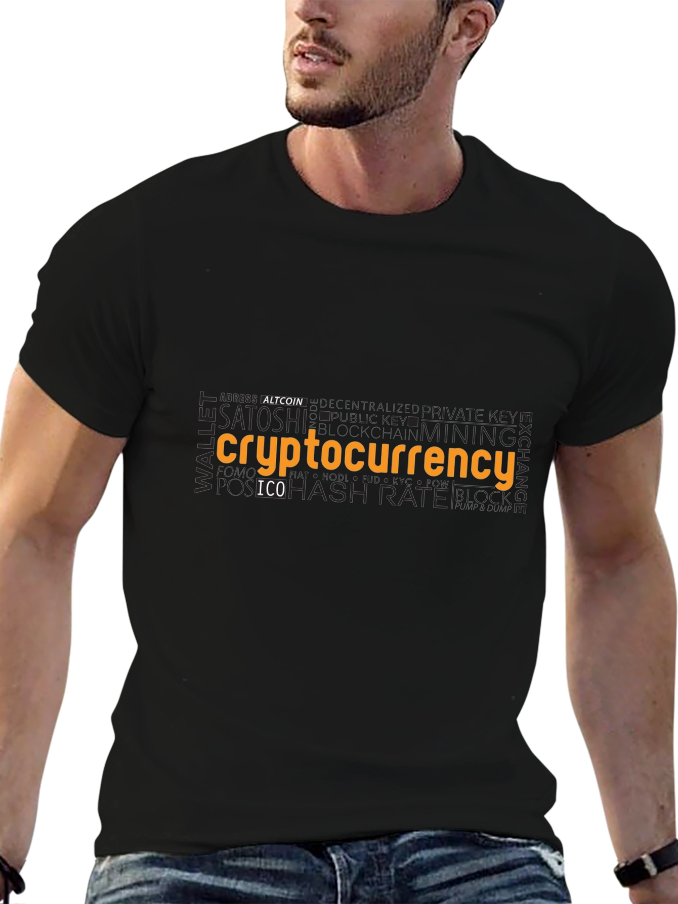 Cryptocurrency Word Art T-Shirt