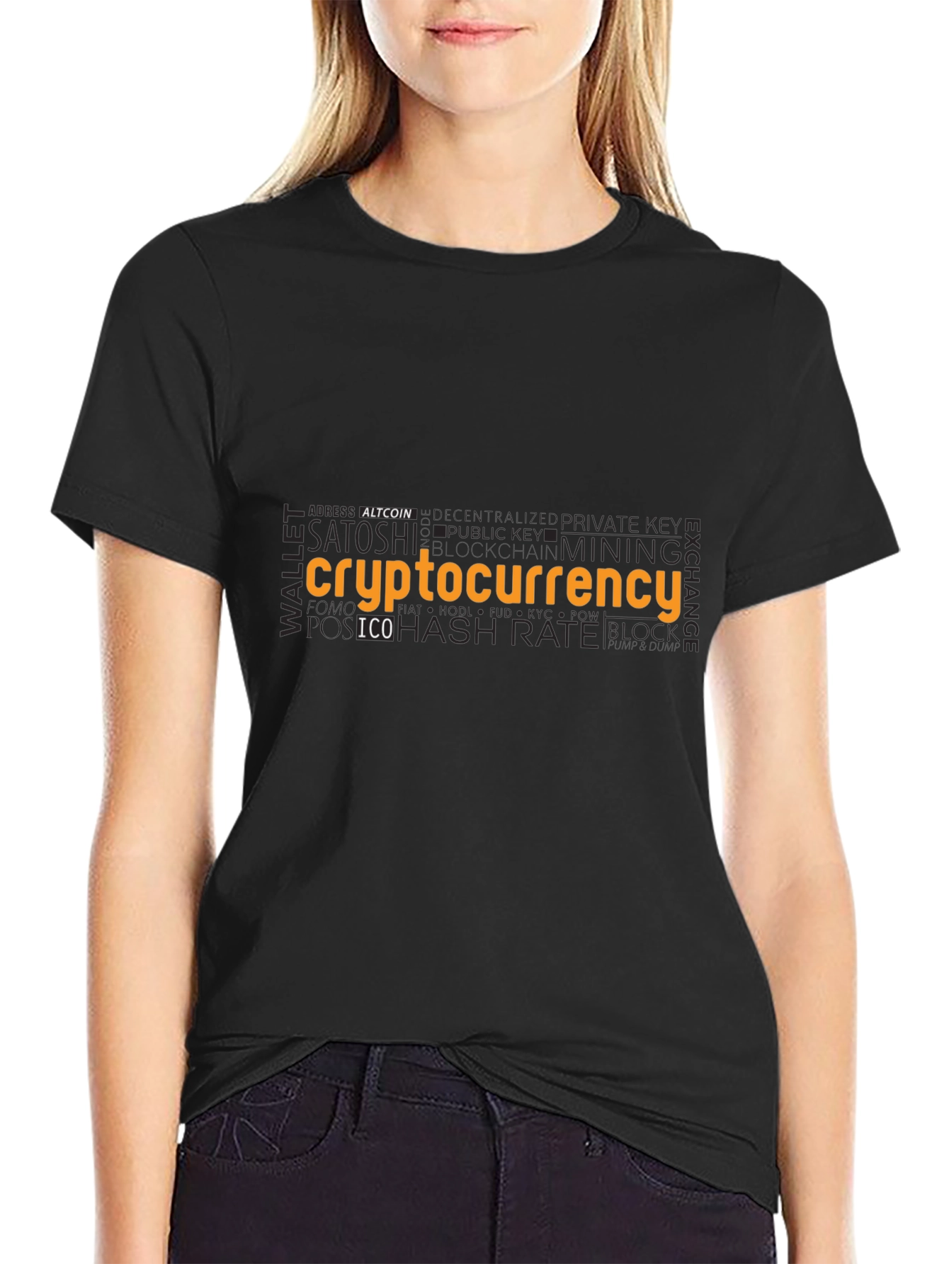 Cryptocurrency Word Art T-Shirt