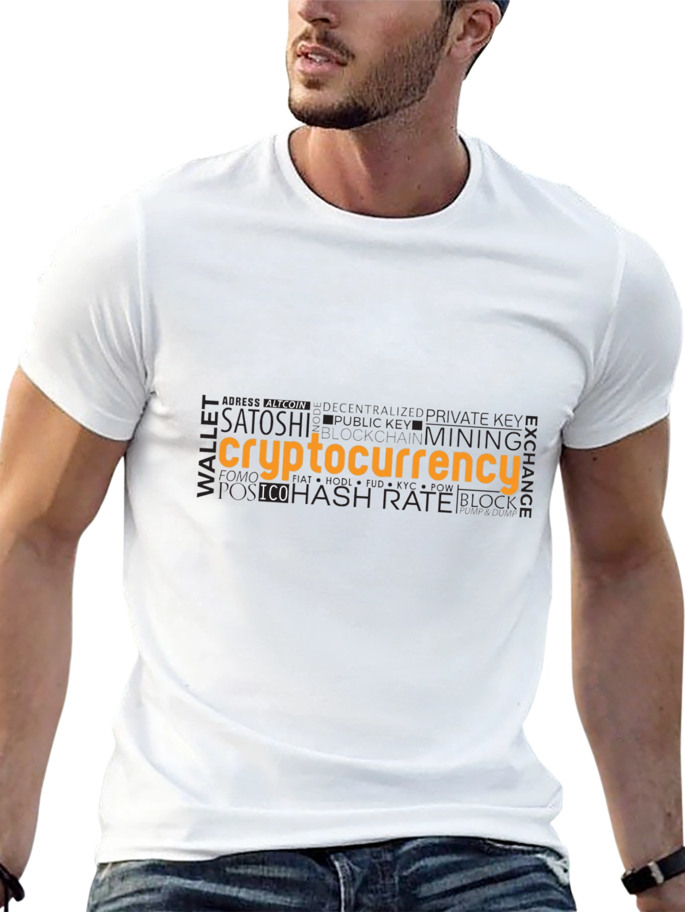 Cryptocurrency Word Art T-Shirt