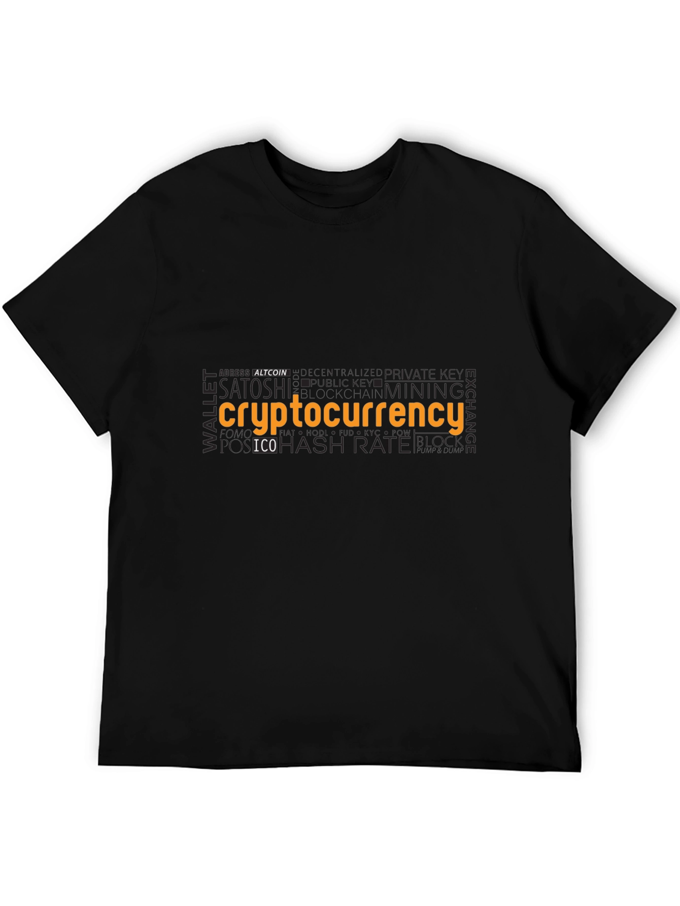 Cryptocurrency Word Art T-Shirt