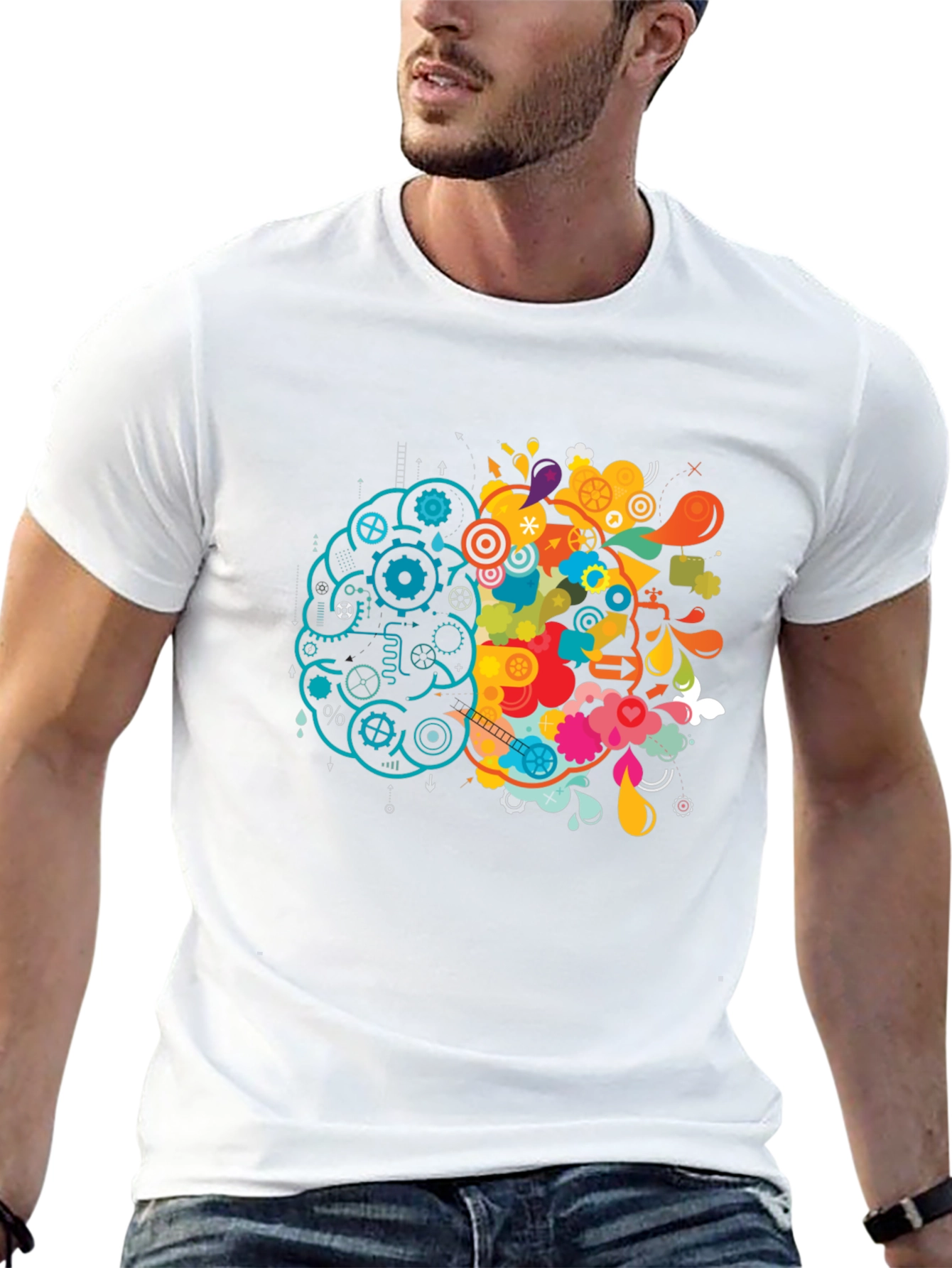 Brain Divided T-Shirt - Logic & Creativity