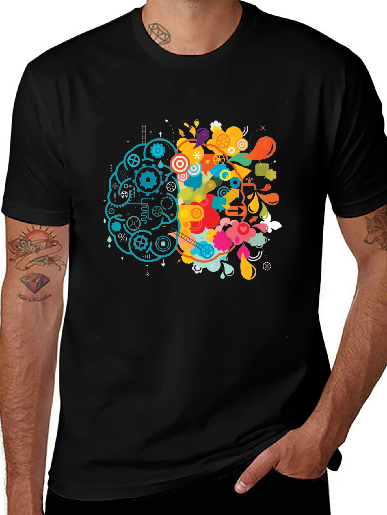 Brain Divided T-Shirt - Logic & Creativity