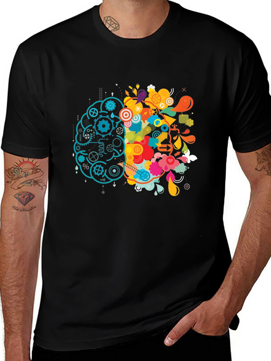 Brain Divided T-Shirt - Logic & Creativity