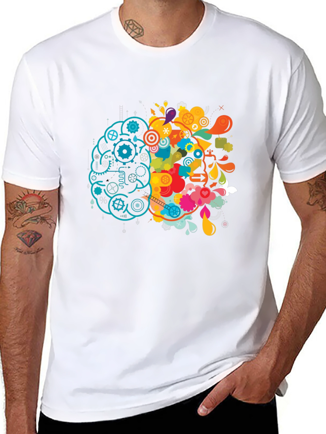 Brain Divided T-Shirt - Logic & Creativity
