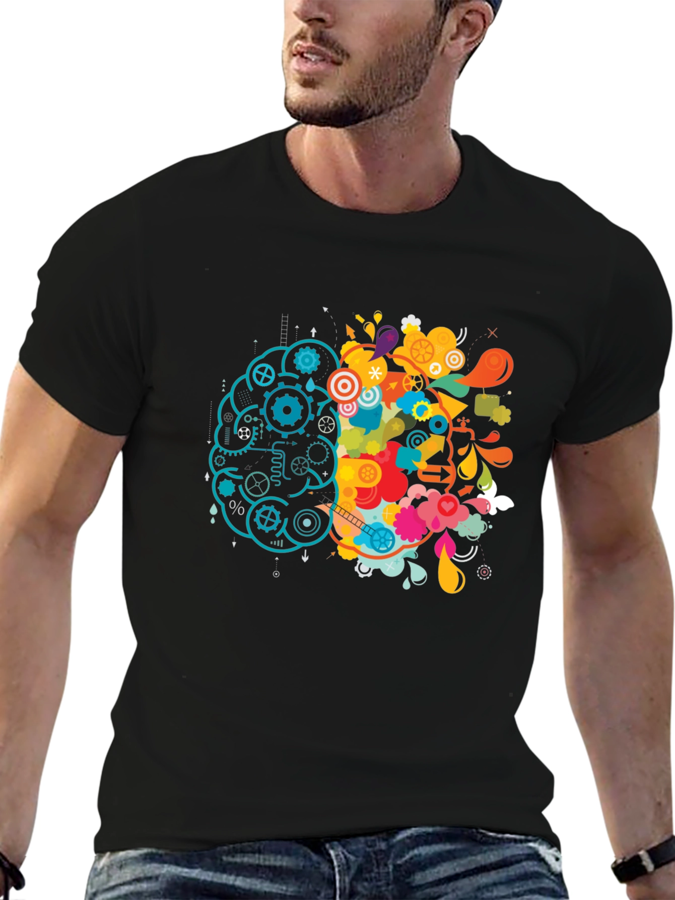 Brain Divided T-Shirt - Logic & Creativity