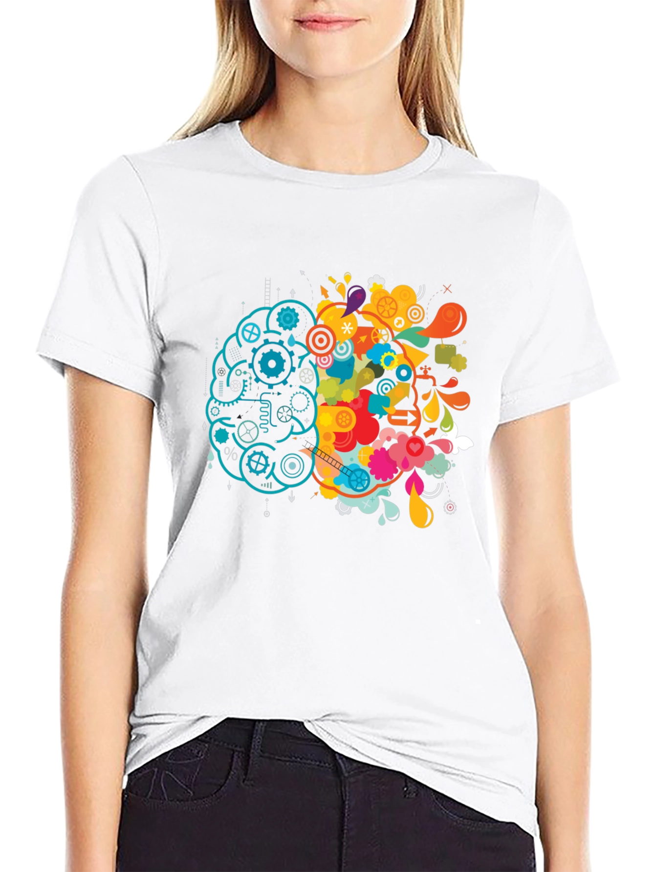 Brain Divided T-Shirt - Logic & Creativity