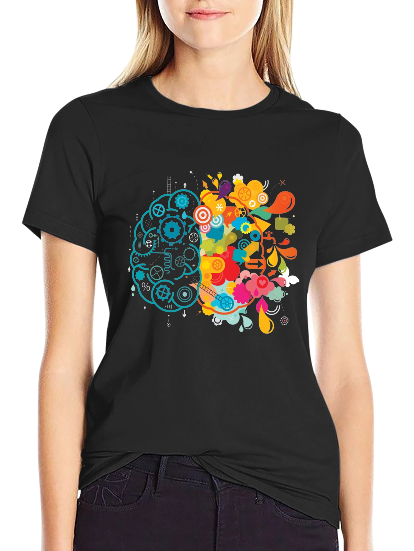 Brain Divided T-Shirt - Logic & Creativity