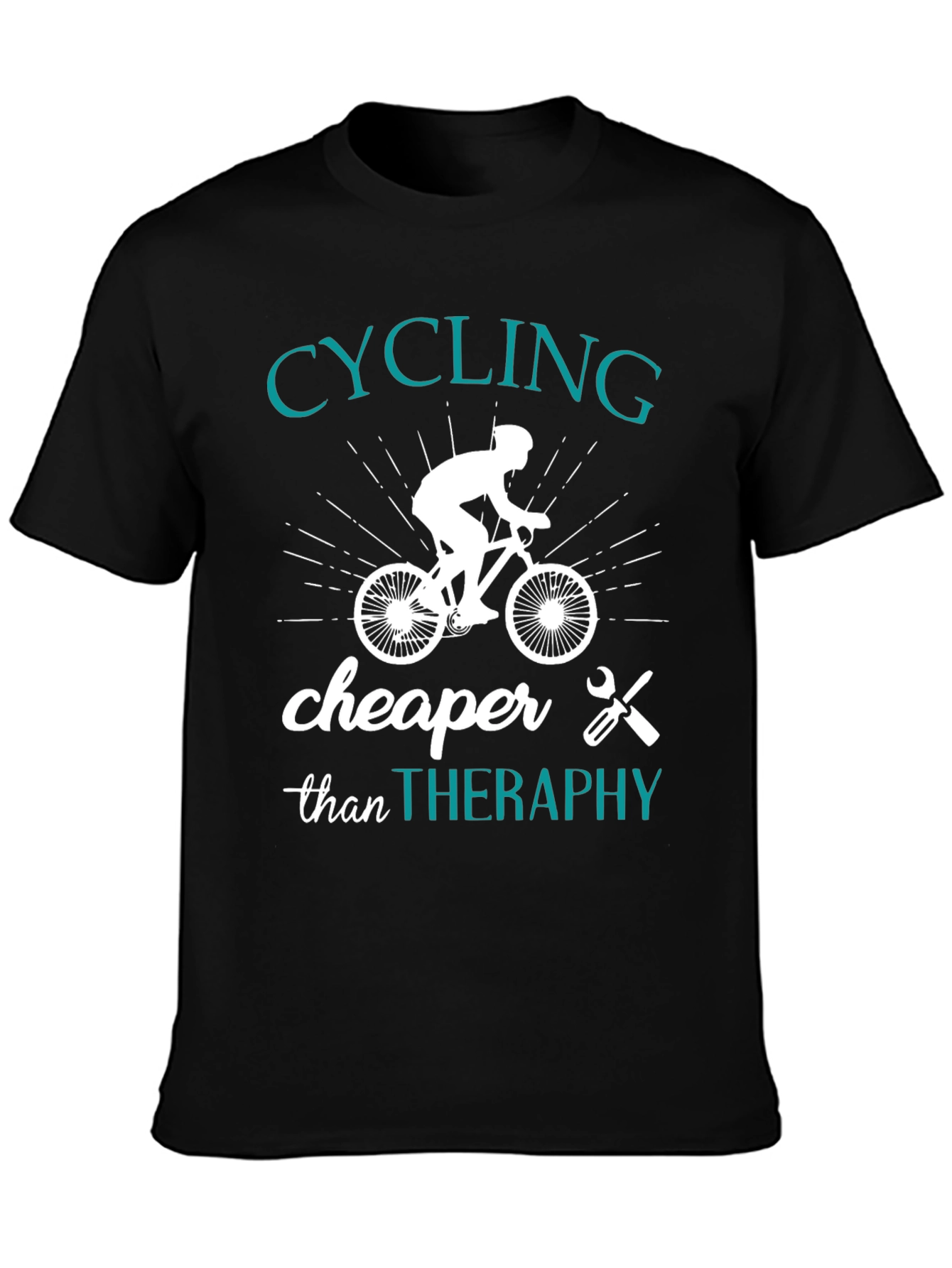 Cycling Cheaper Than Therapy Graphic T-Shirt