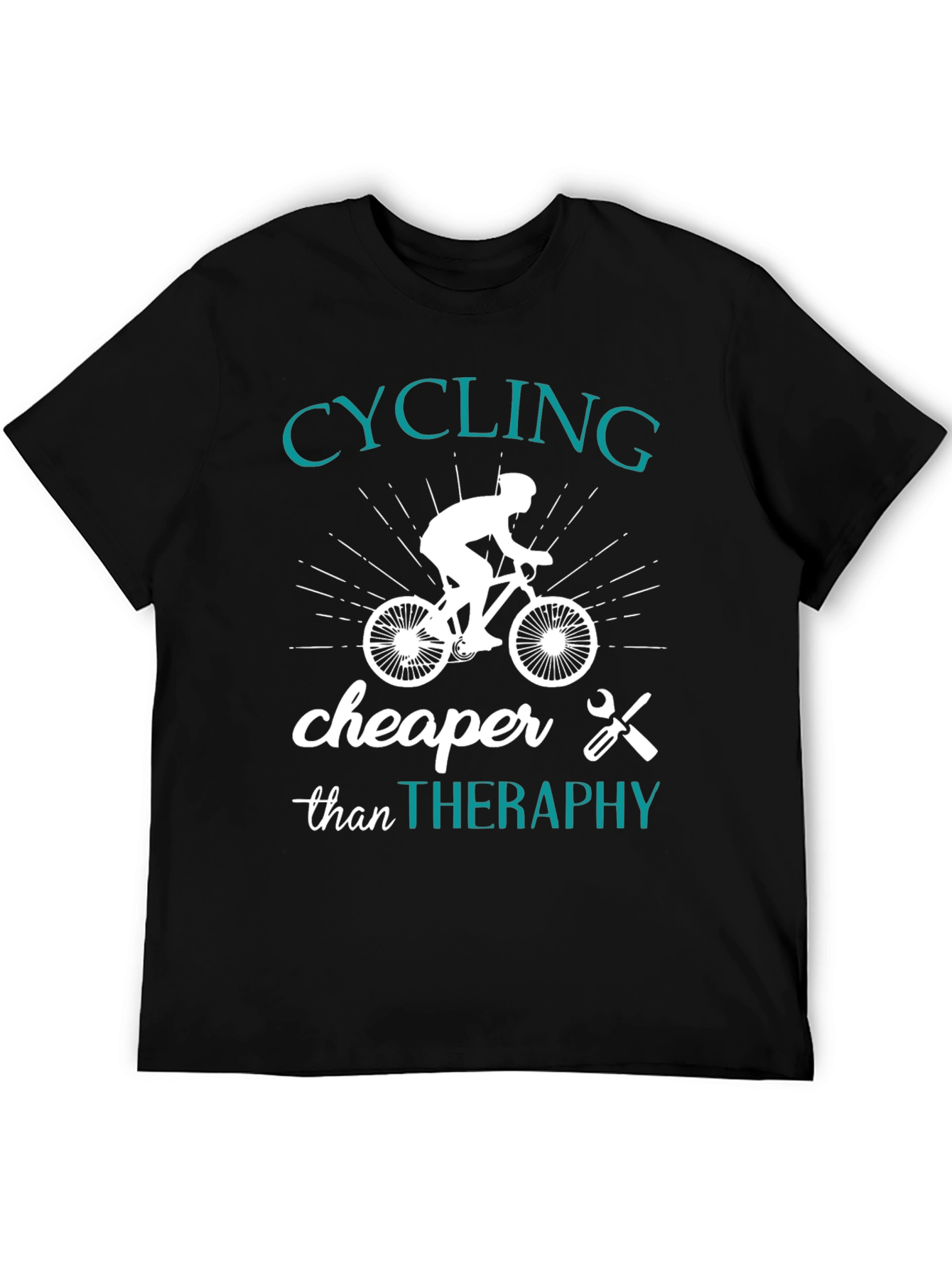 Cycling Cheaper Than Therapy Graphic T-Shirt
