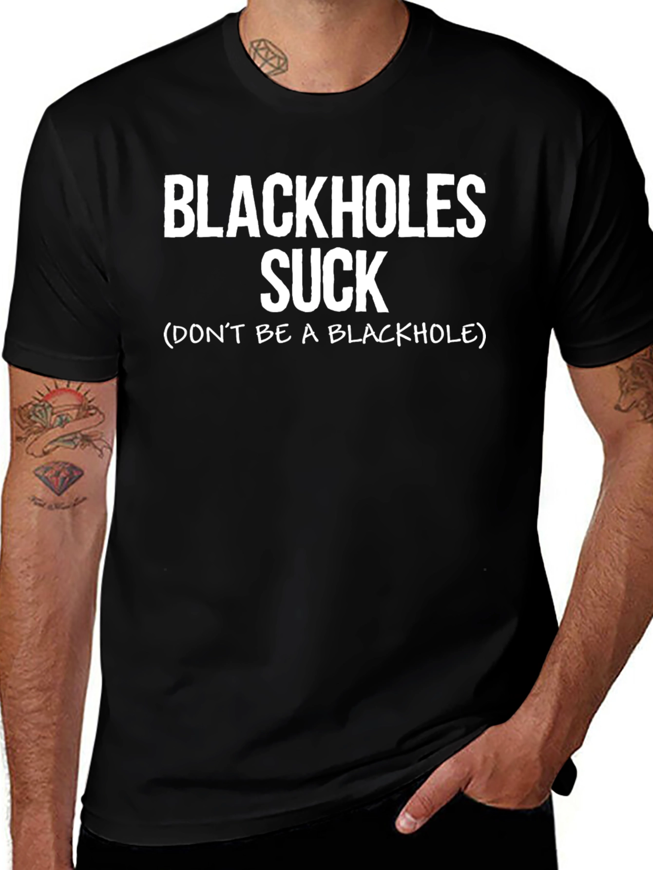 Blackholes Suck Tee: Funny Physics Humor T-Shirt
