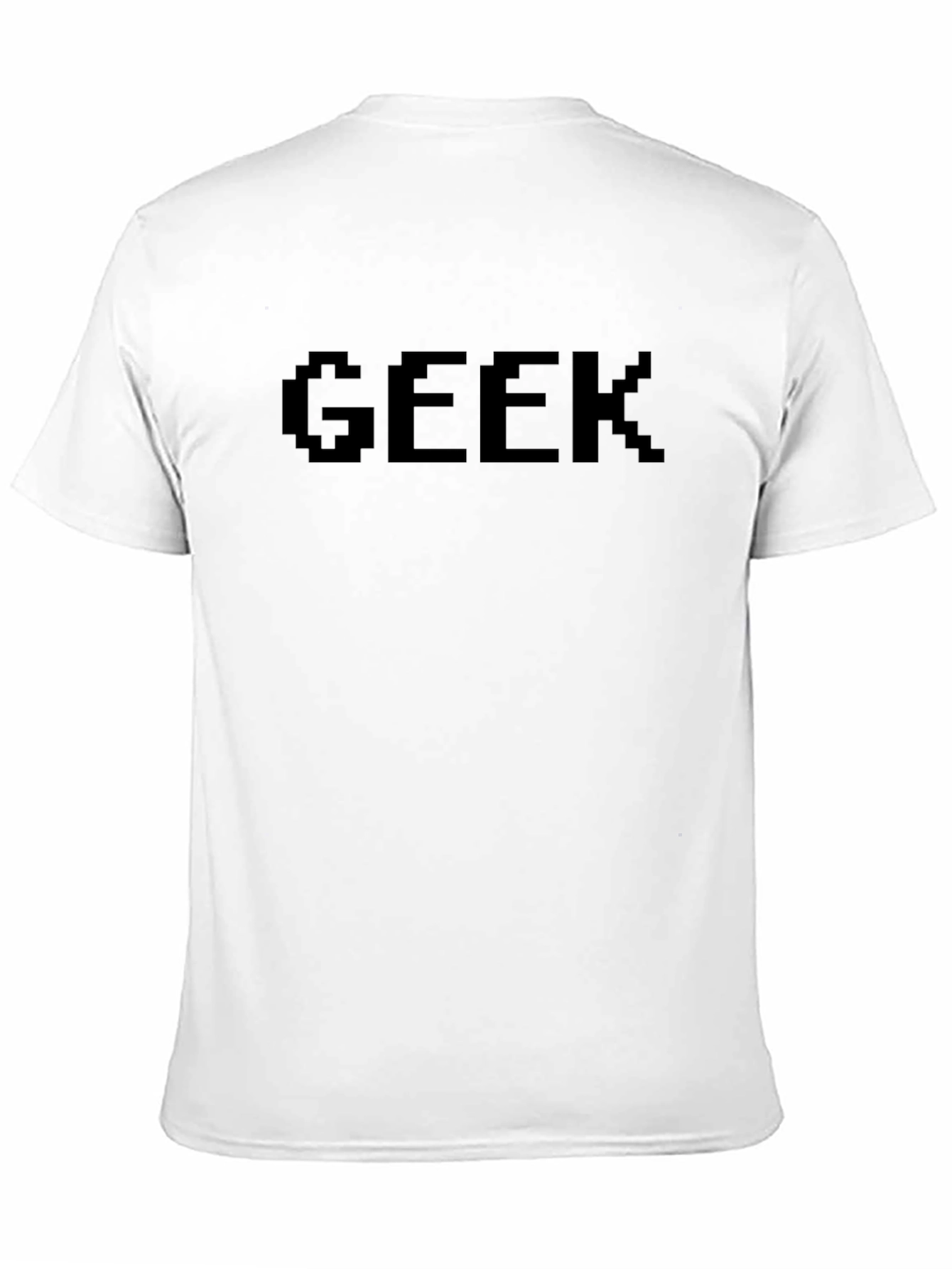 Geek Pixelated Graphic Black T-Shirt