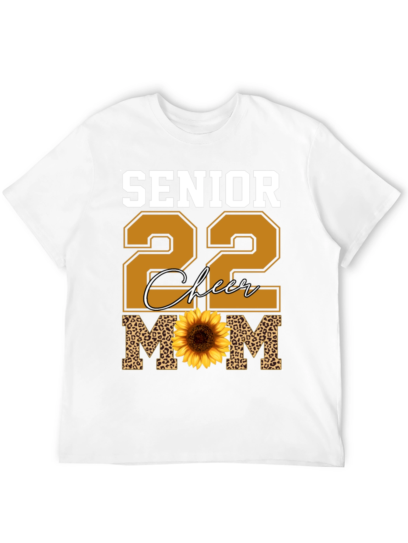 Senior 22 Cheer Mom Sunflower T-Shirt