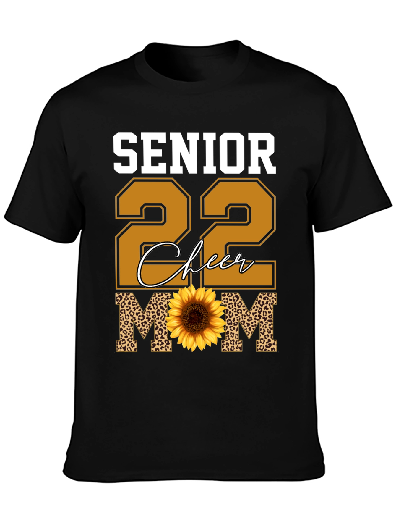 Senior 22 Cheer Mom Sunflower T-Shirt