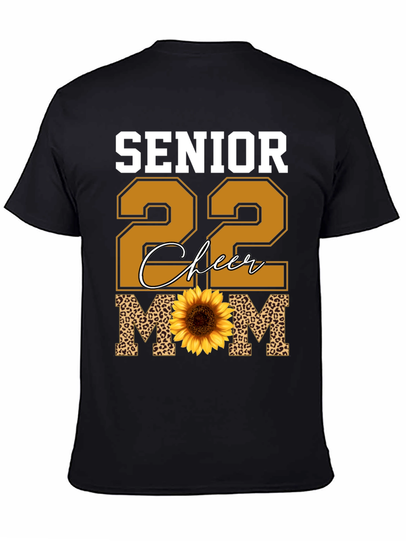 Senior 22 Cheer Mom Sunflower T-Shirt