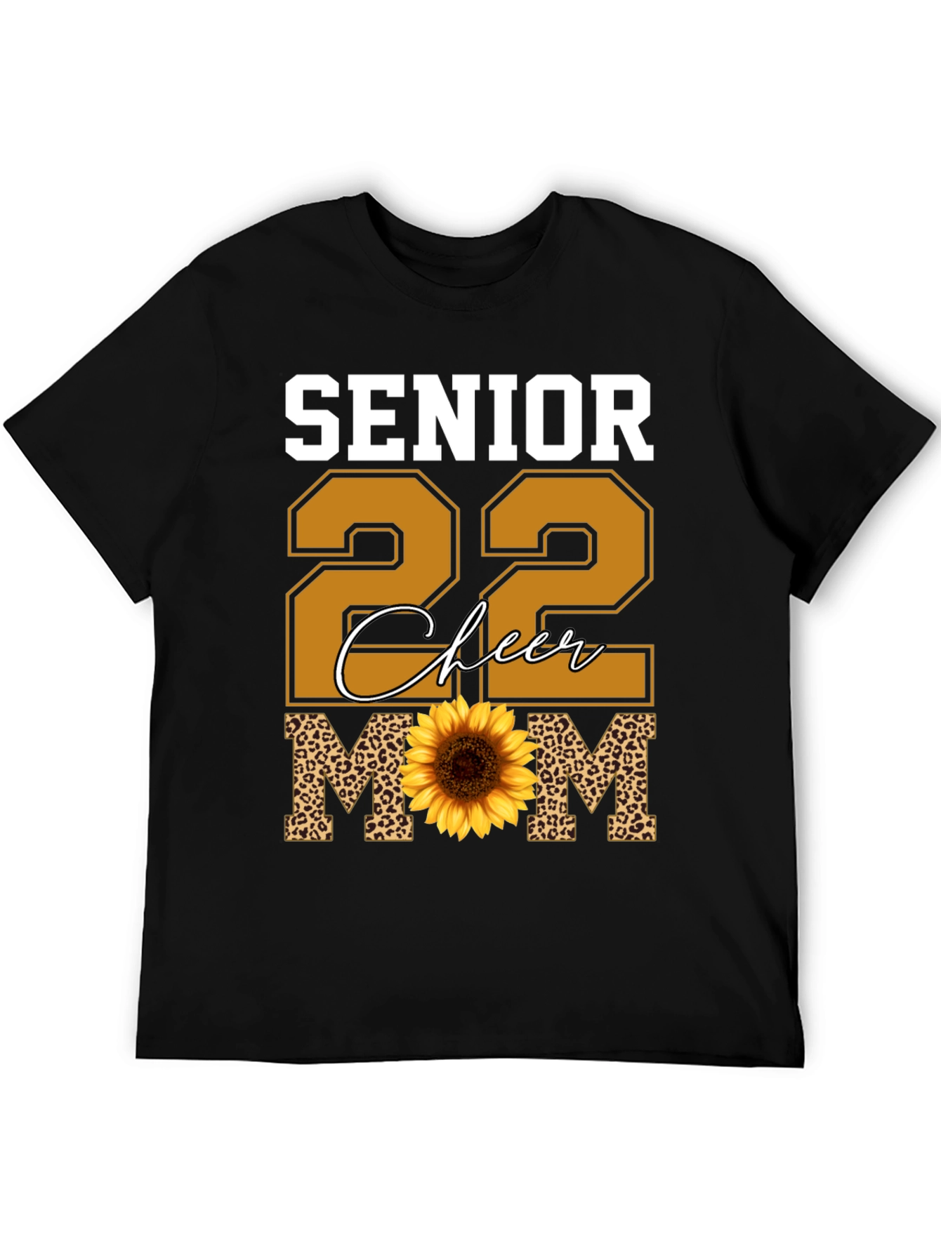 Senior 22 Cheer Mom Sunflower T-Shirt