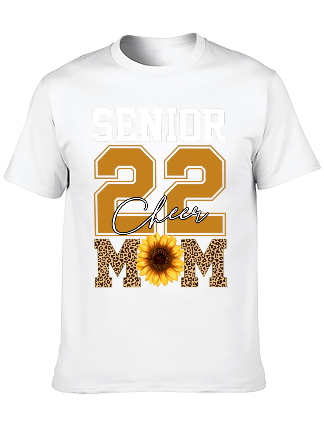 Senior 22 Cheer Mom Sunflower T-Shirt