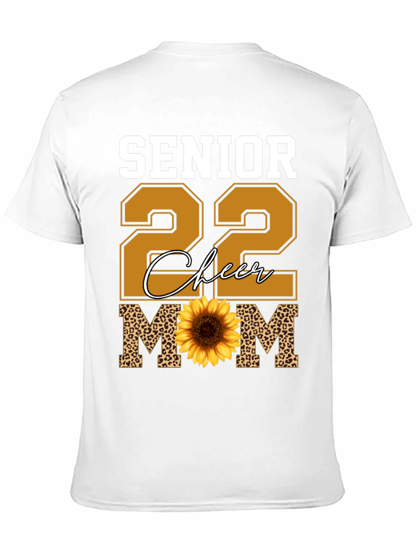 Senior 22 Cheer Mom Sunflower T-Shirt