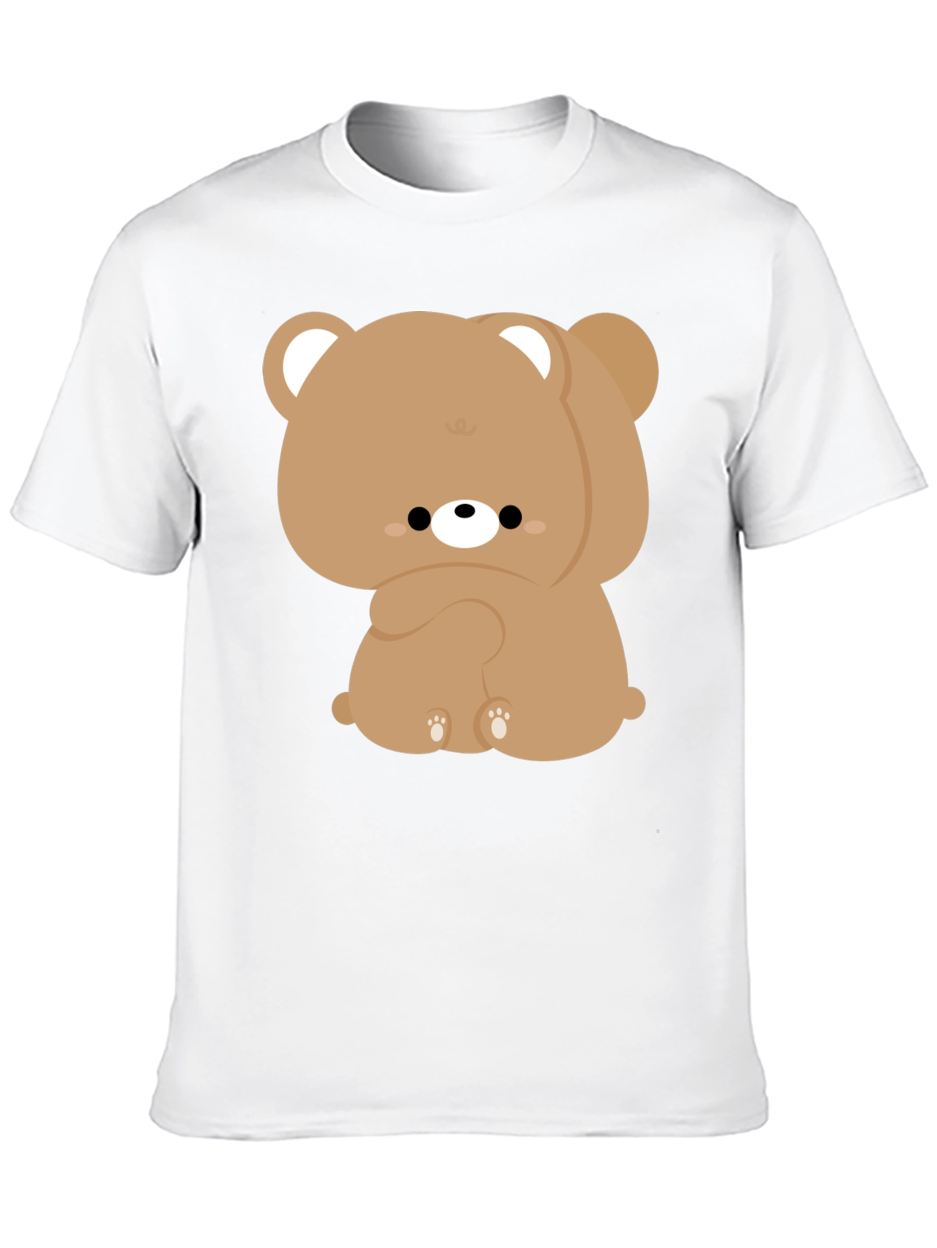 Cute Bear Graphic Black T-Shirt