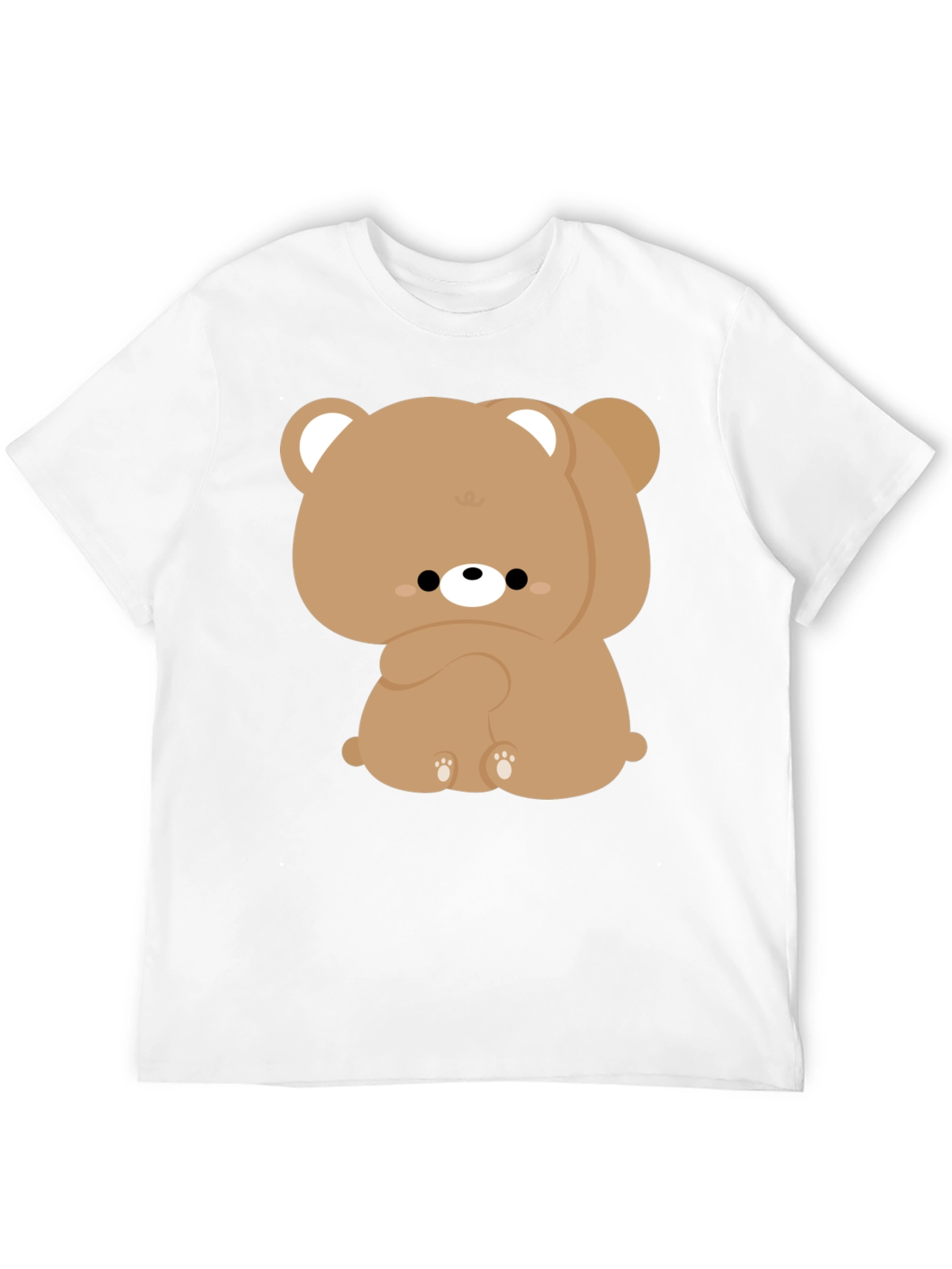 Cute Bear Graphic Black T-Shirt