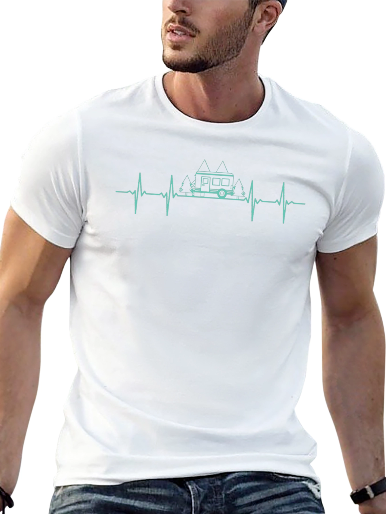Camping Heartbeat T-Shirt - Adventure Tee