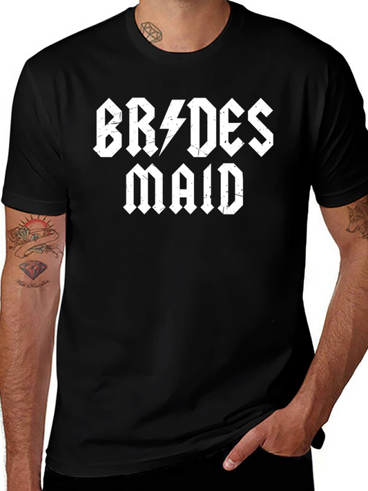 Bridesmaid Rock N Roll Style Black T-Shirt
