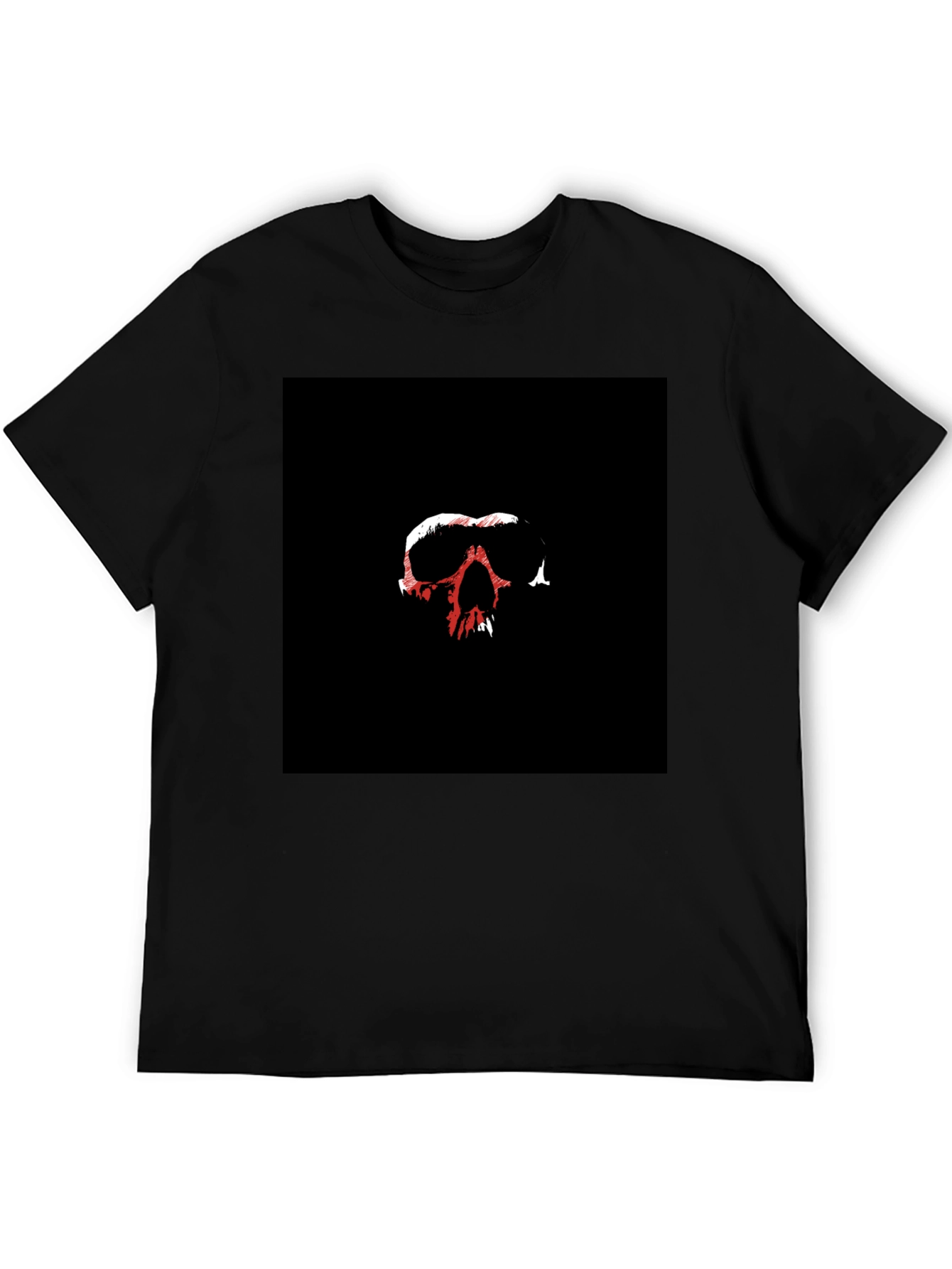 Skull Graphic Tee - Black Cotton Blend