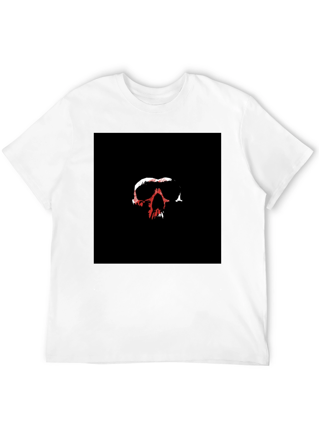 Skull Graphic Tee - Black Cotton Blend