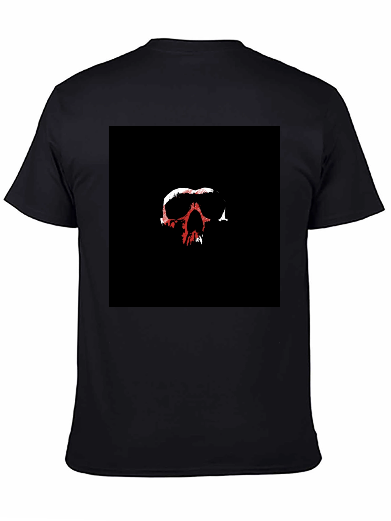 Skull Graphic Tee - Black Cotton Blend