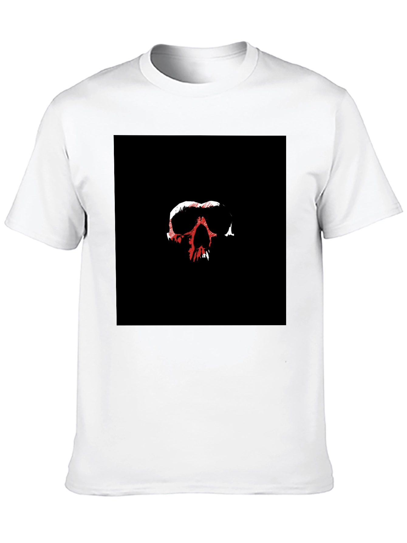 Skull Graphic Tee - Black Cotton Blend