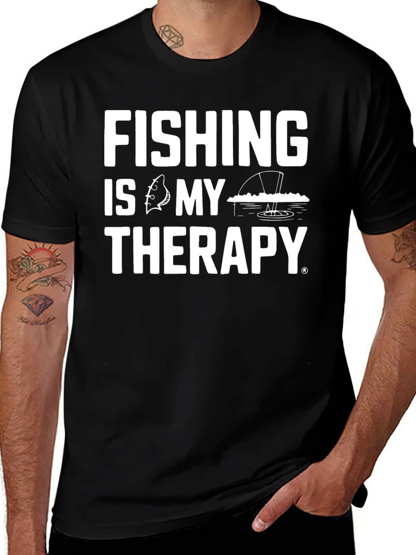 Fishing is My Therapy Graphic Tee