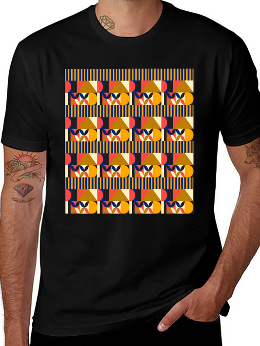 Geometric Pattern Tee - Stylish Modern Design