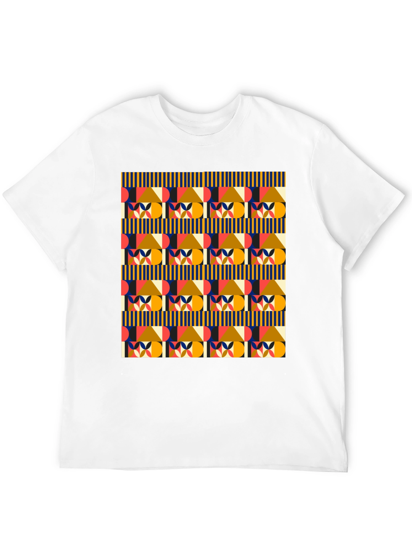 Geometric Pattern Tee - Stylish Modern Design