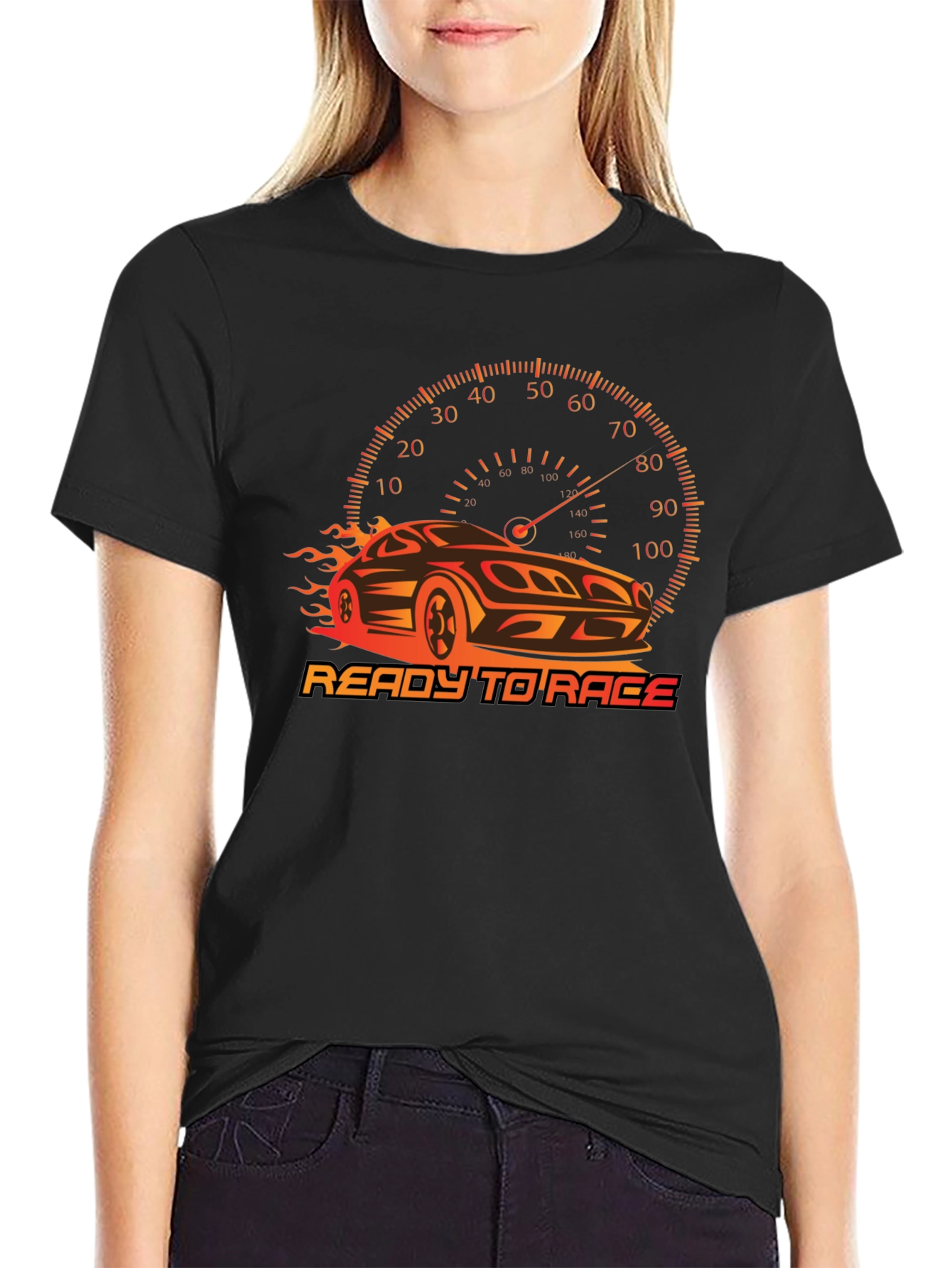 Ready to Race Car Graphic T-Shirt