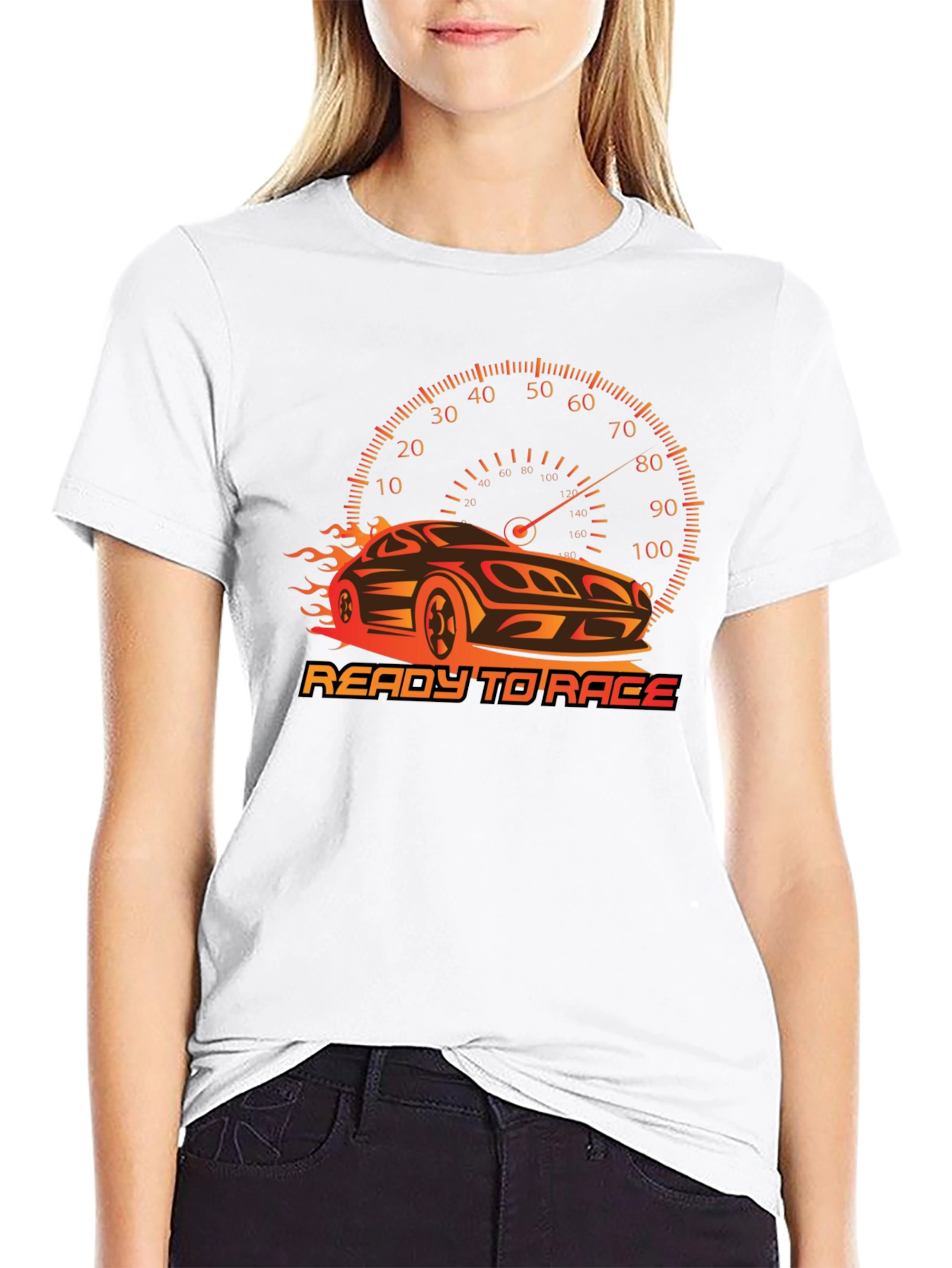 Ready to Race Car Graphic T-Shirt