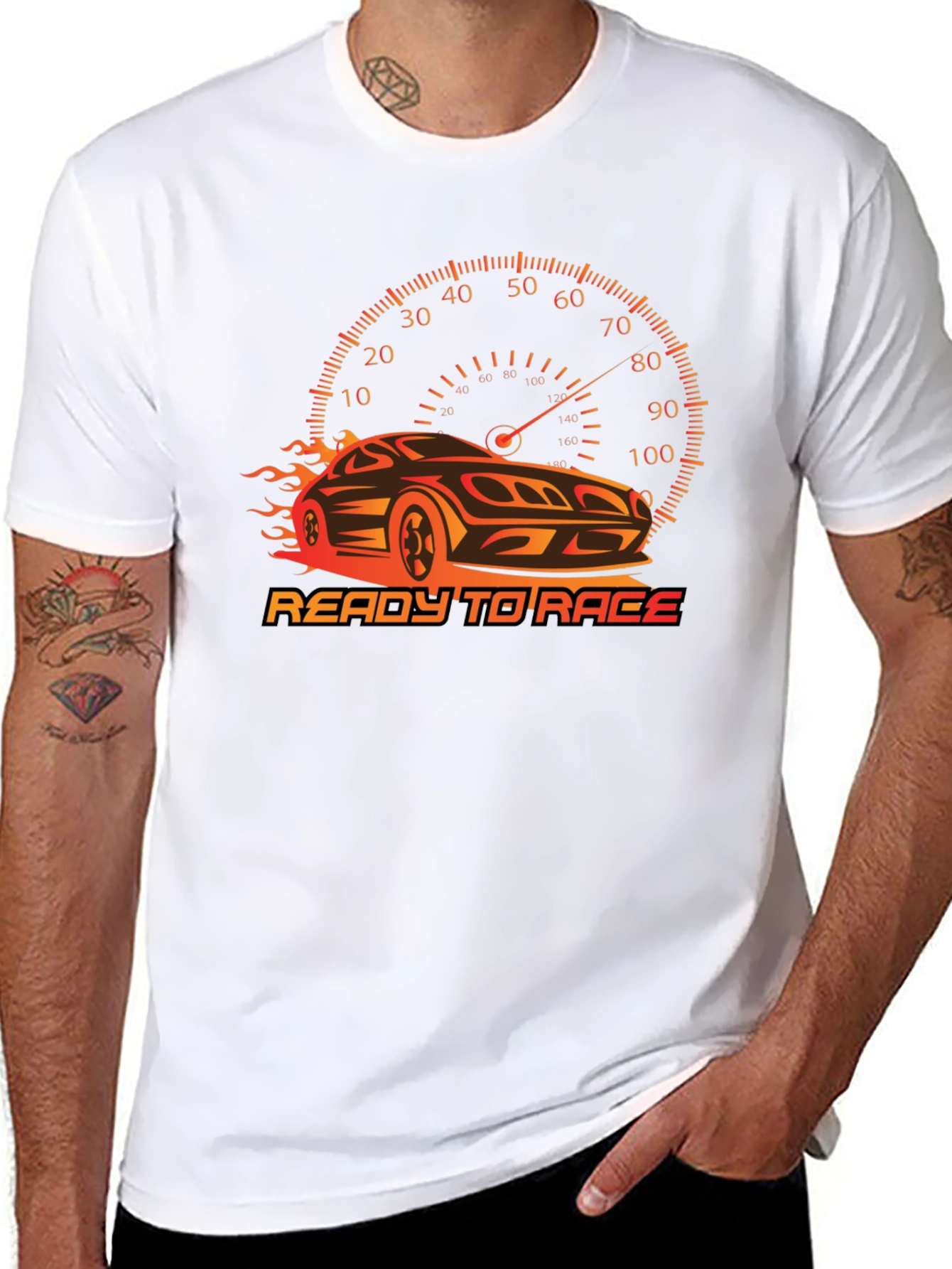 Ready to Race Car Graphic T-Shirt