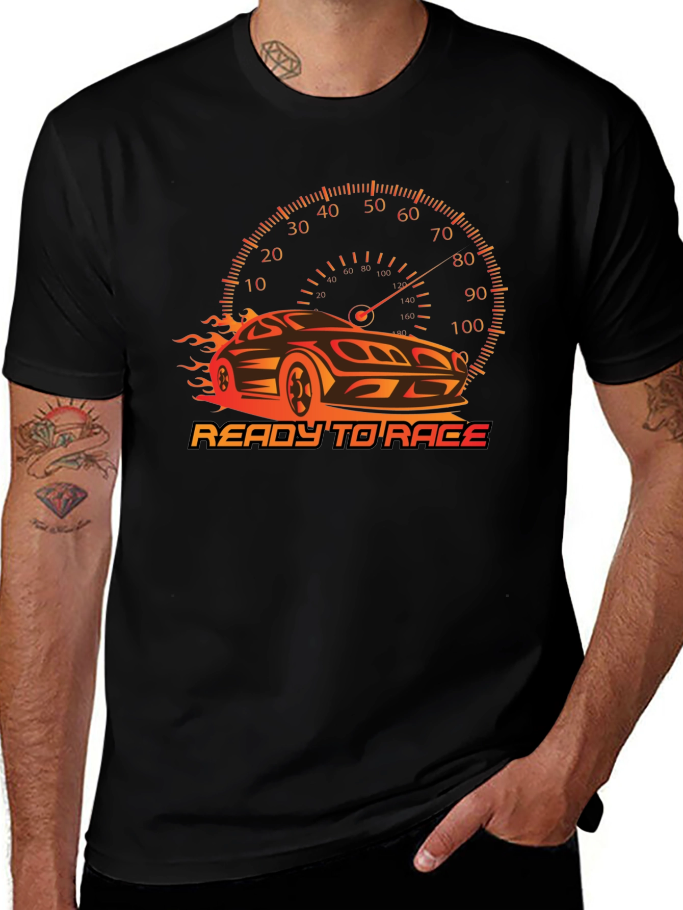 Ready to Race Car Graphic T-Shirt