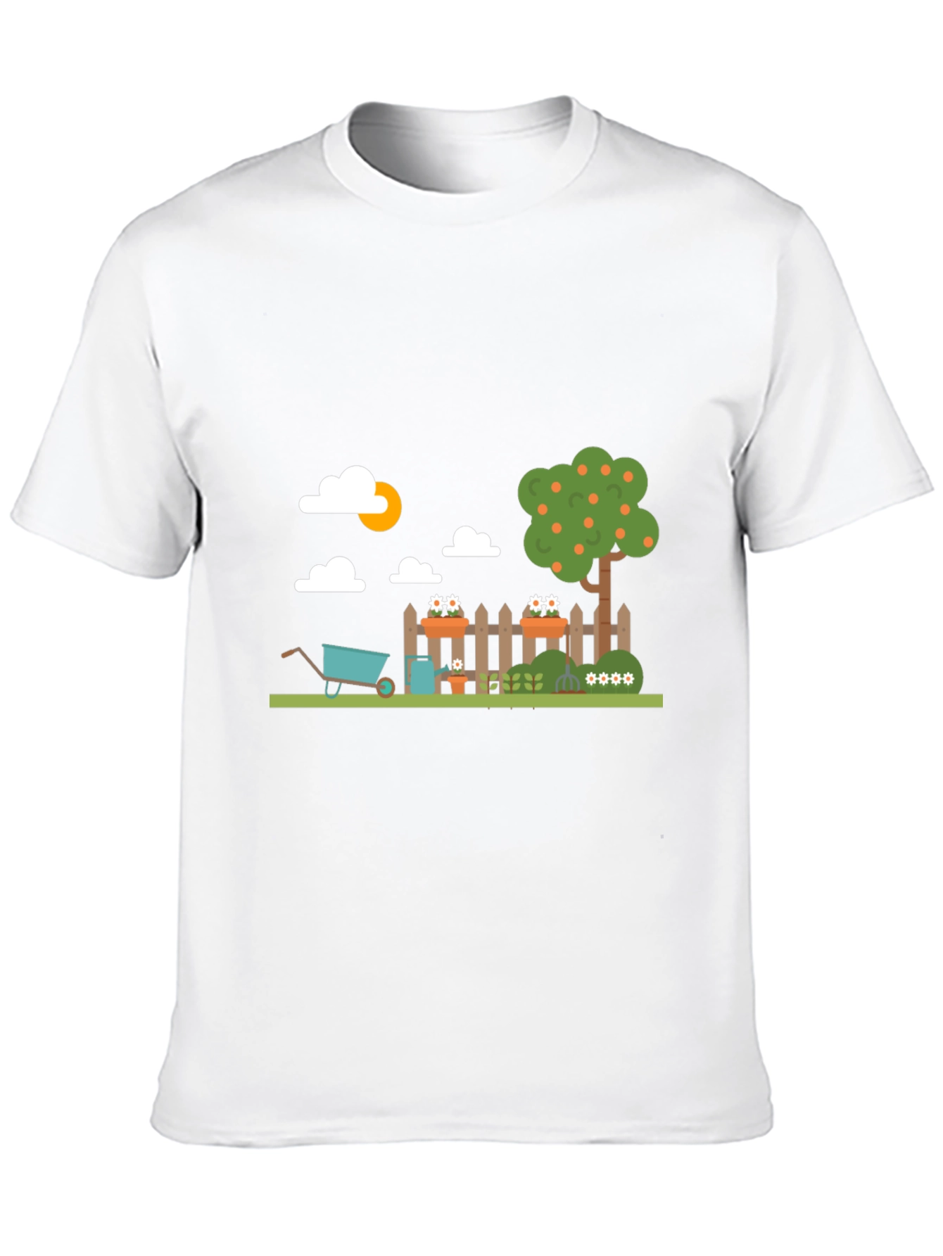 Gardening Fun Graphic Tee - Black Cotton Casual
