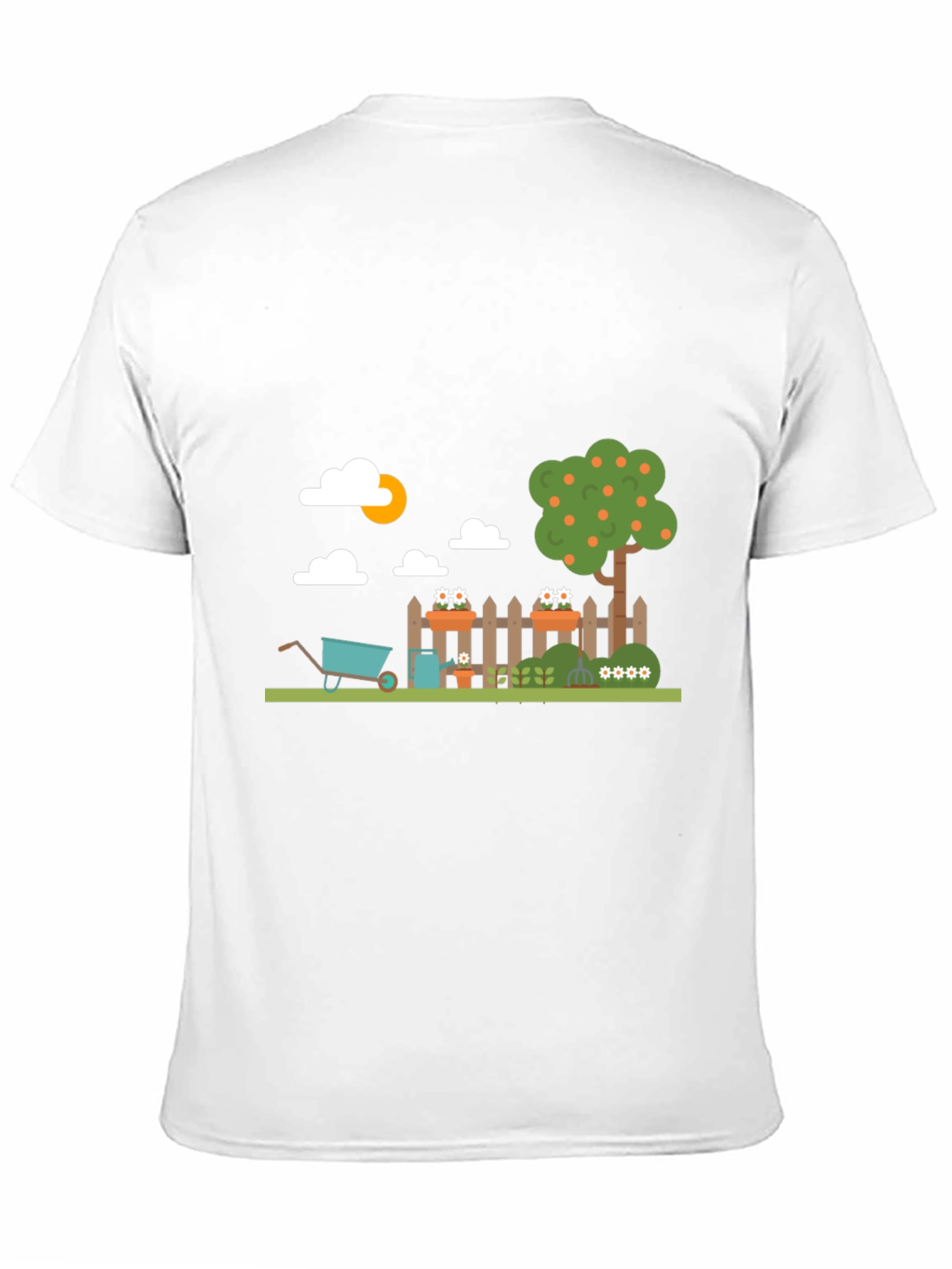 Gardening Fun Graphic Tee - Black Cotton Casual