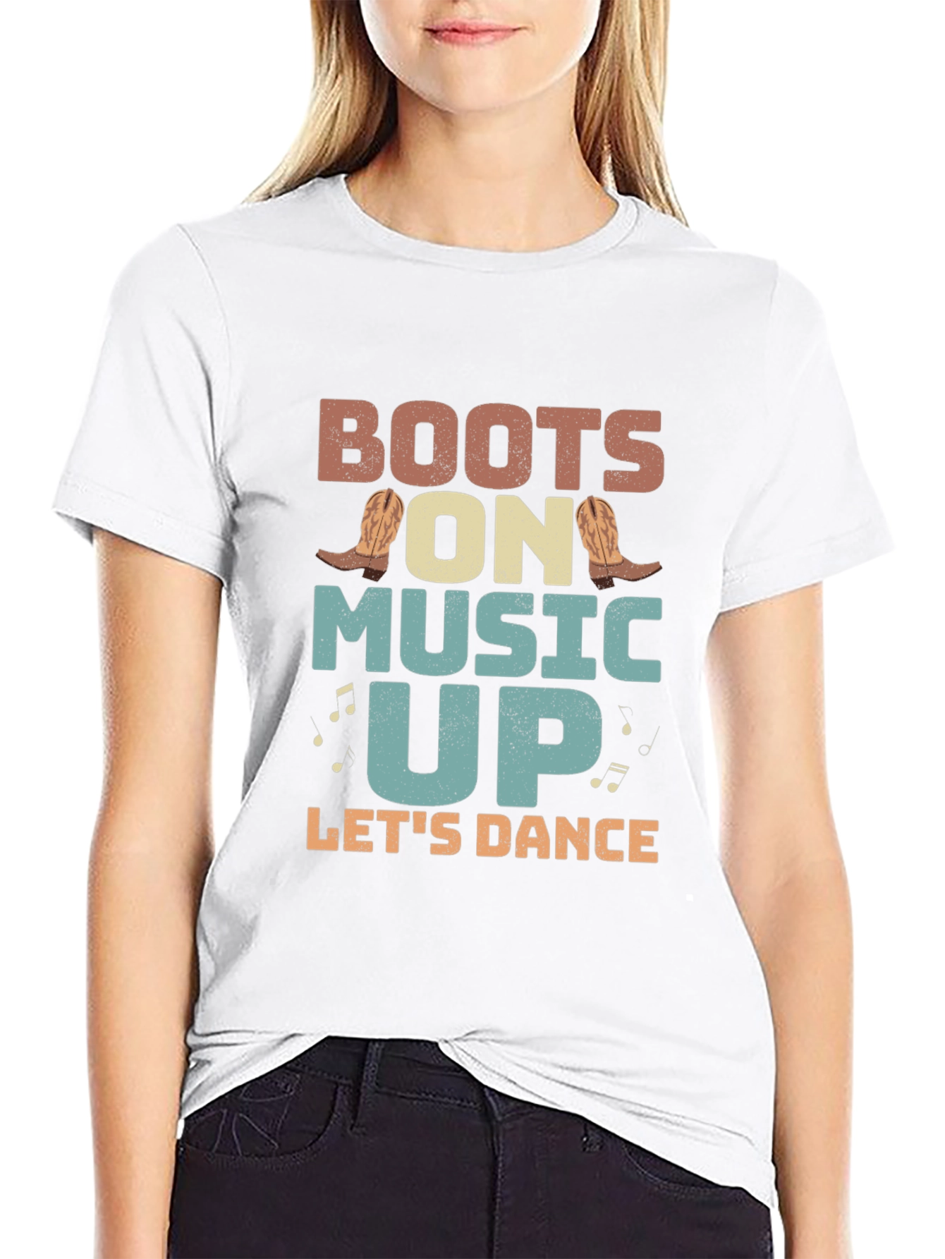 Boots On Music Up Graphic Tee - Lets Dance!