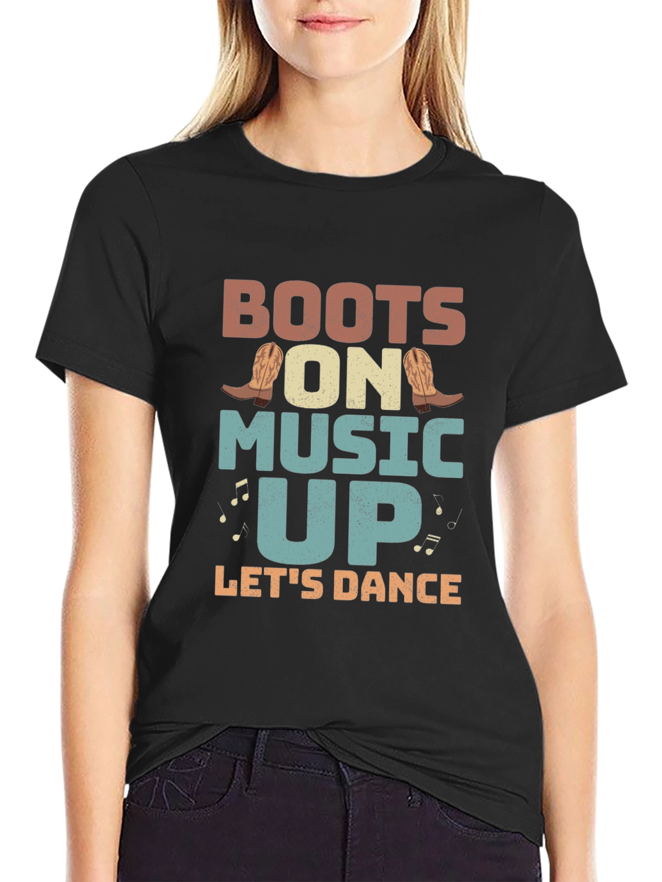 Boots On Music Up Graphic Tee - Lets Dance!