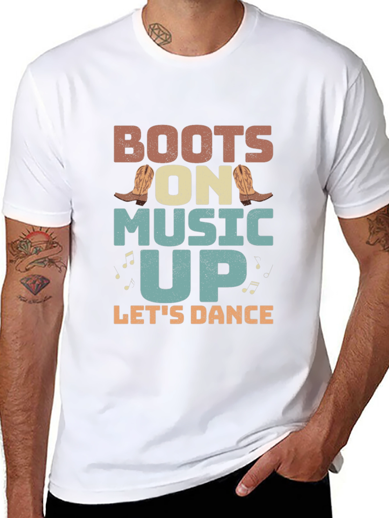 Boots On Music Up Graphic Tee - Lets Dance!