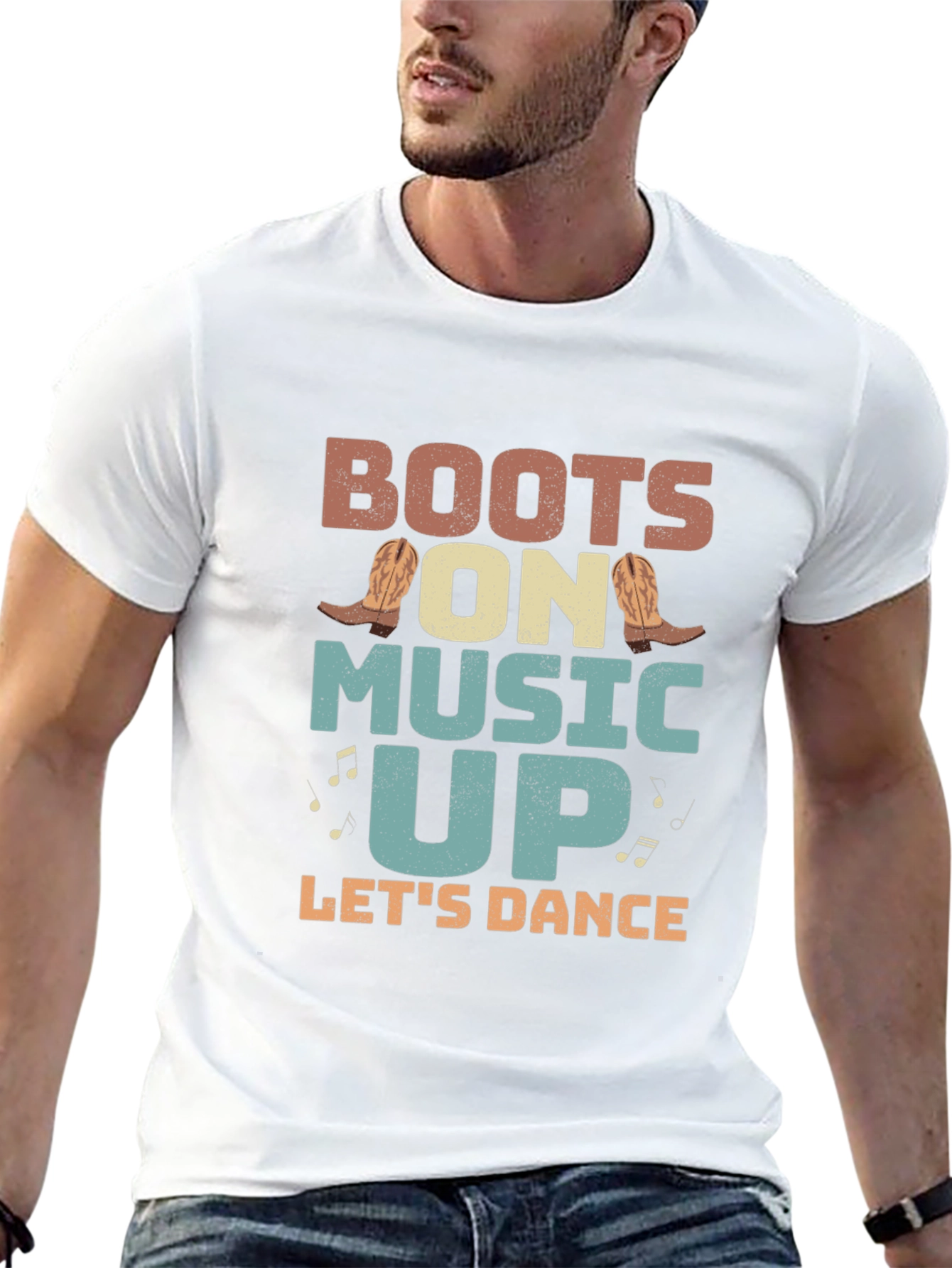 Boots On Music Up Graphic Tee - Lets Dance!