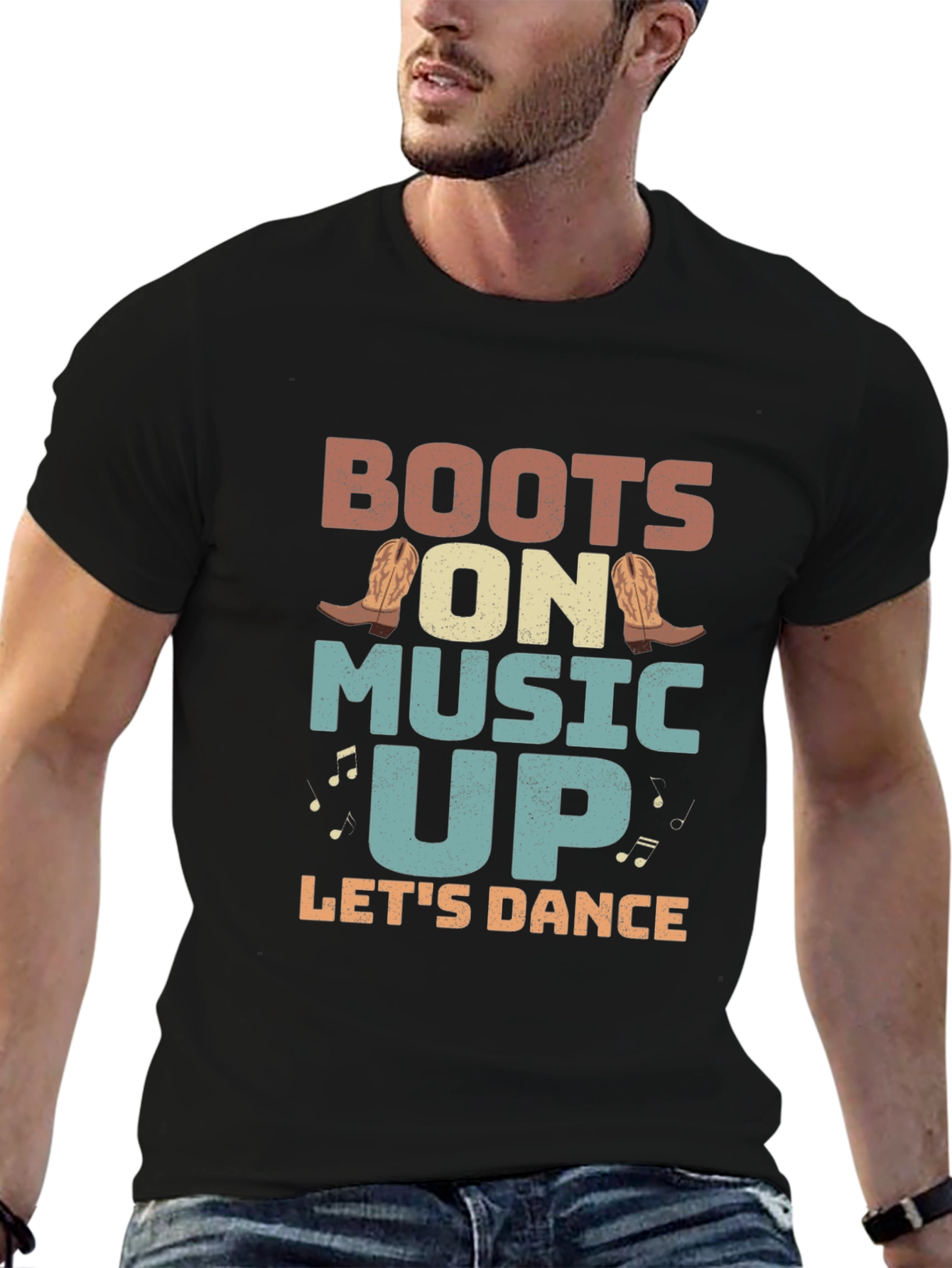 Boots On Music Up Graphic Tee - Lets Dance!