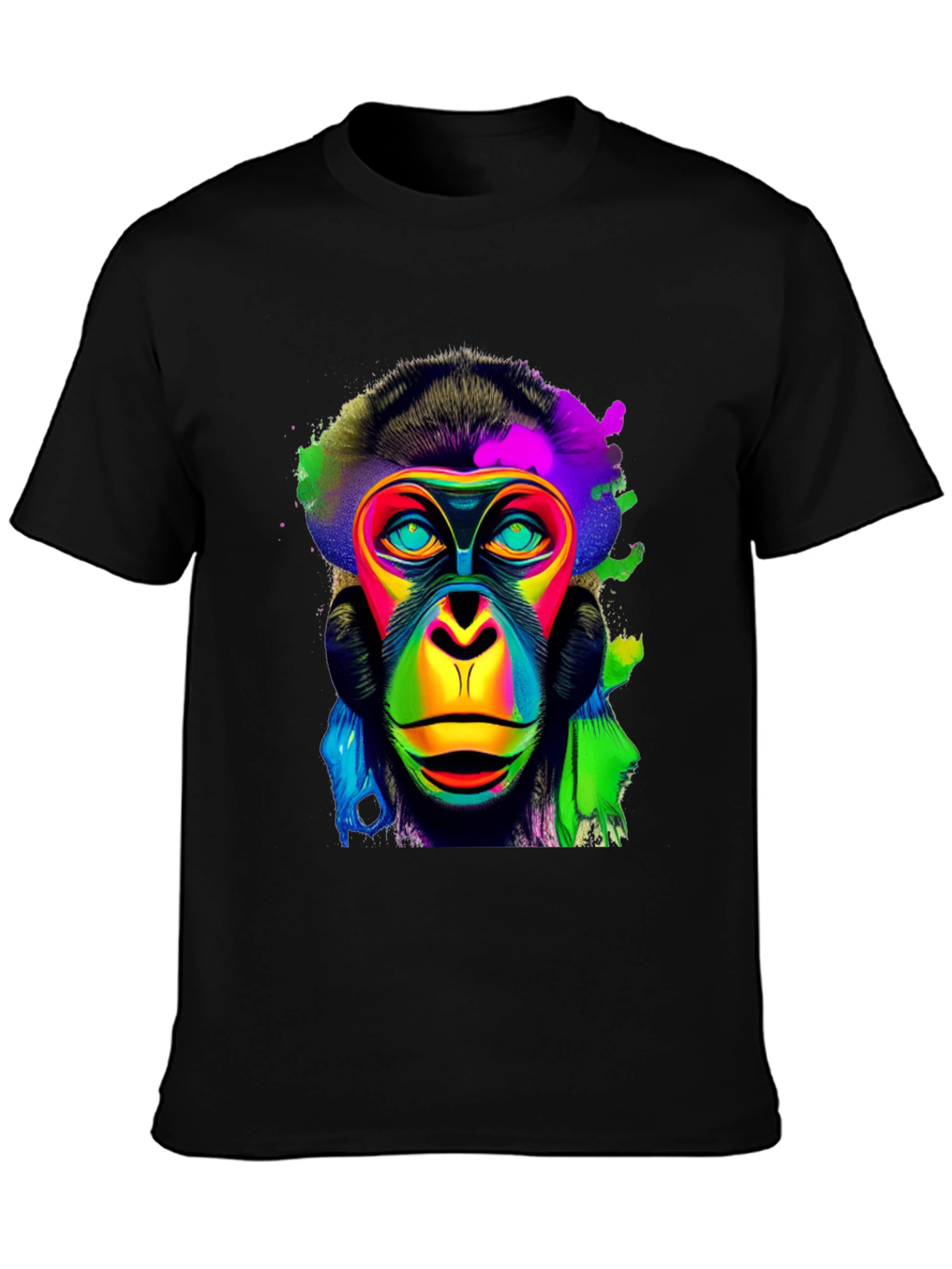 Psychedelic Monkey Graphic Tee - Unique Design Soft Cotton