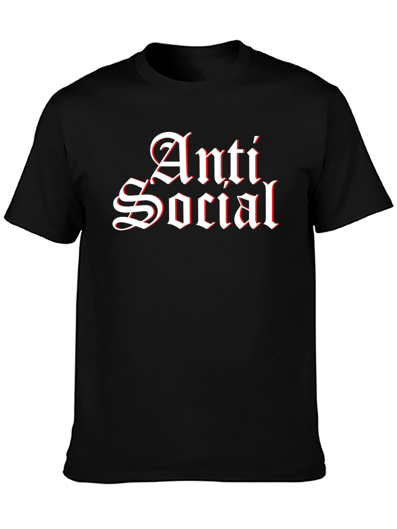 Anti Social Black T-Shirt - Gothic Style